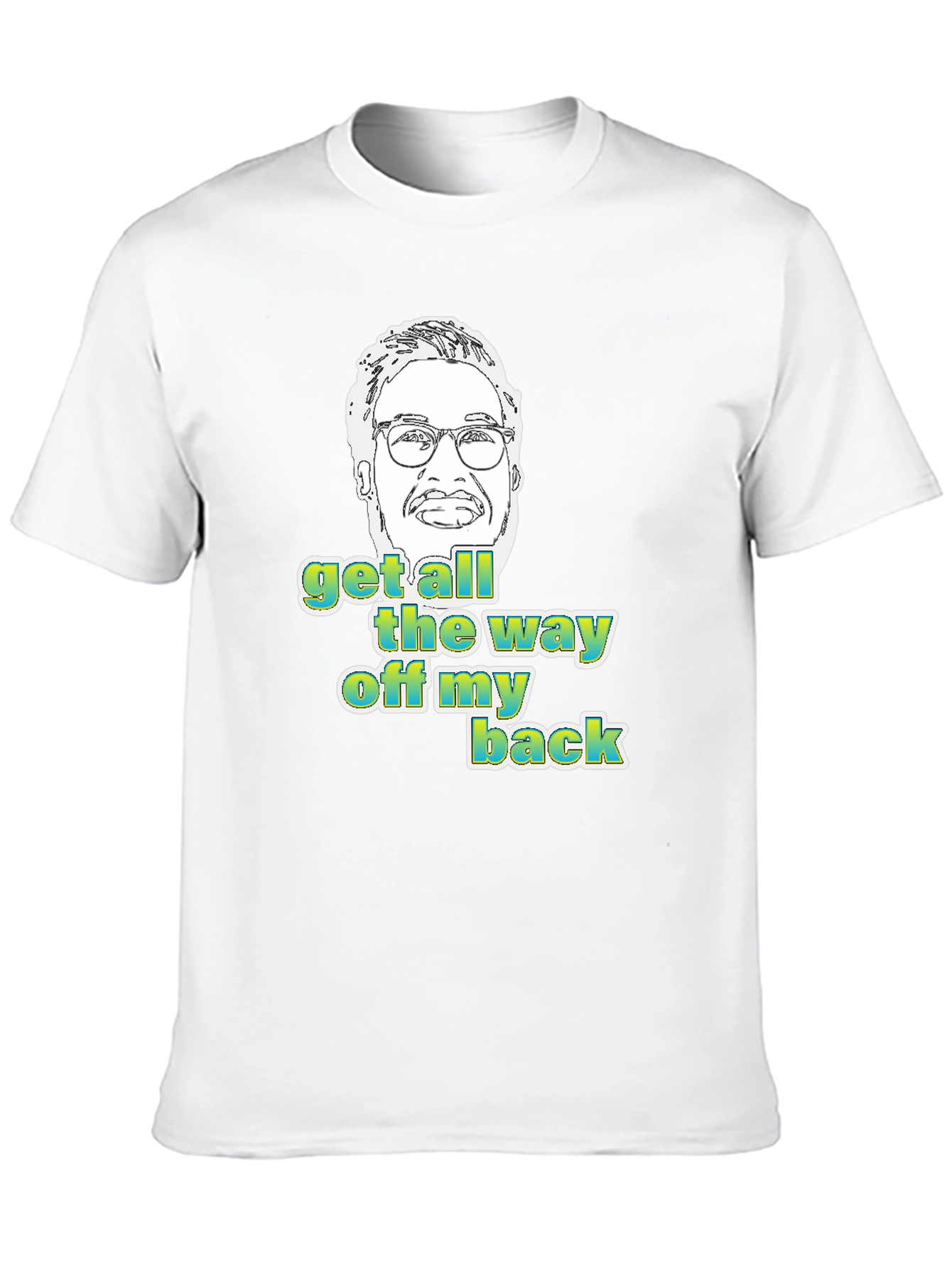 Black Get All The Way Off My Back Graphic Tee view 10