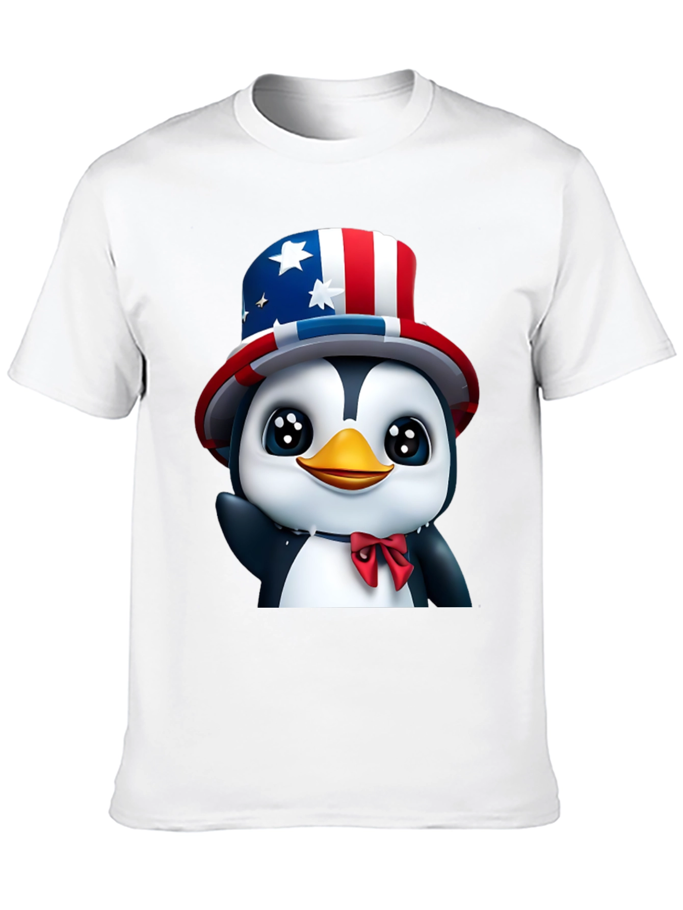 Black Patriotic Penguin T-Shirt - USA Pride view 10
