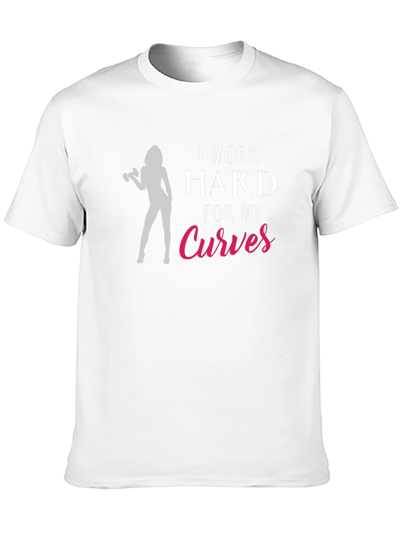 Black I Work Hard for My Curves Graphic Tee view 10