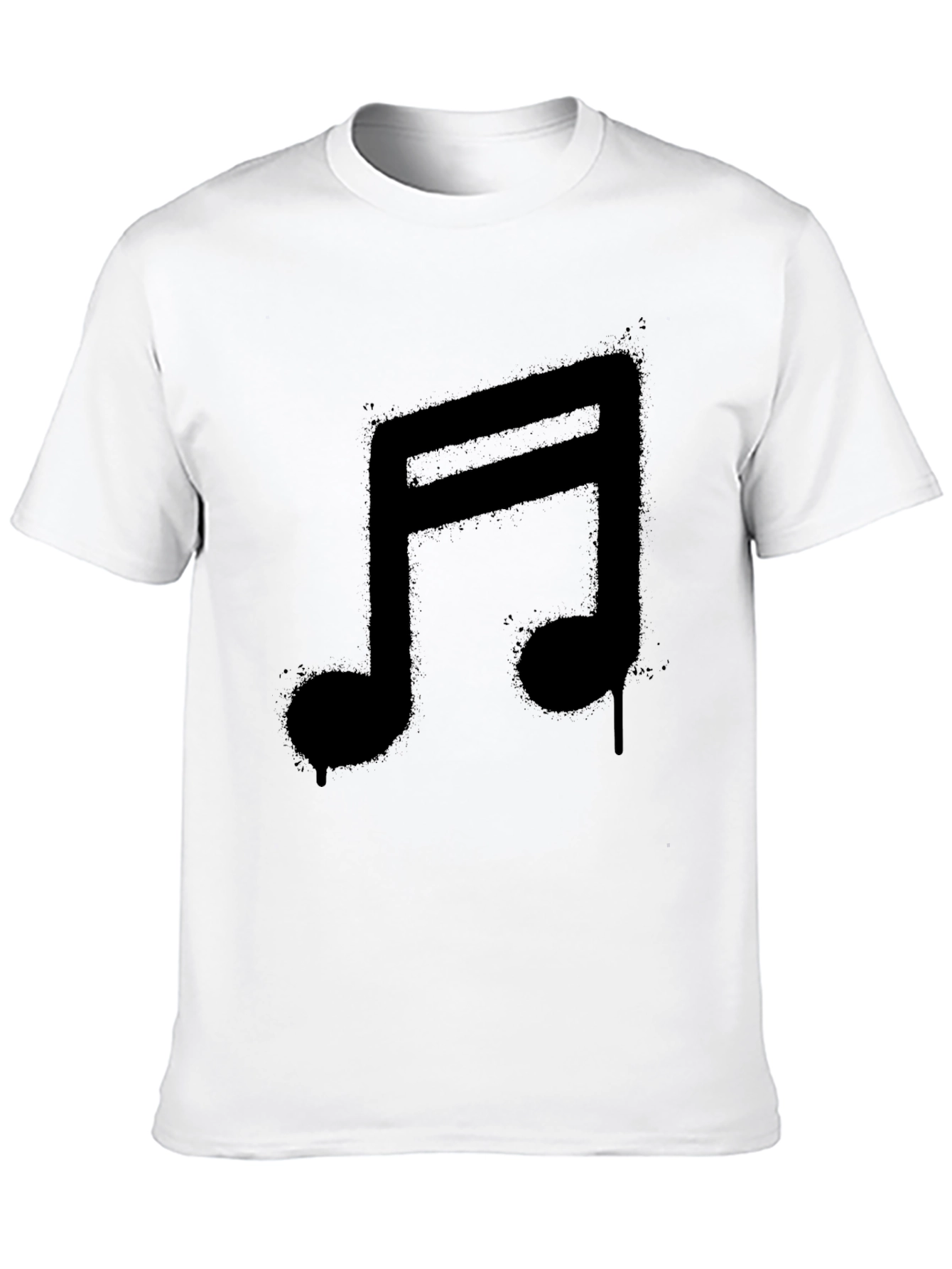 Black Music Note Graphic Black T-Shirt view 10