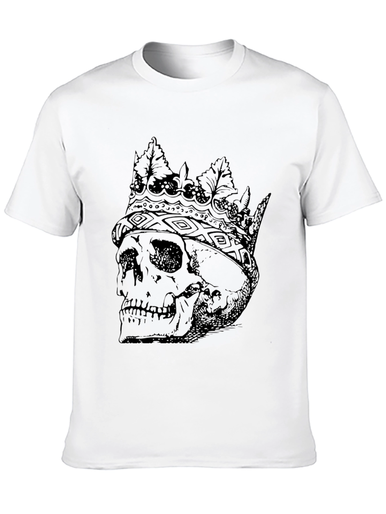 Black Skull King Graphic Tee - Black Cotton Blend view 10