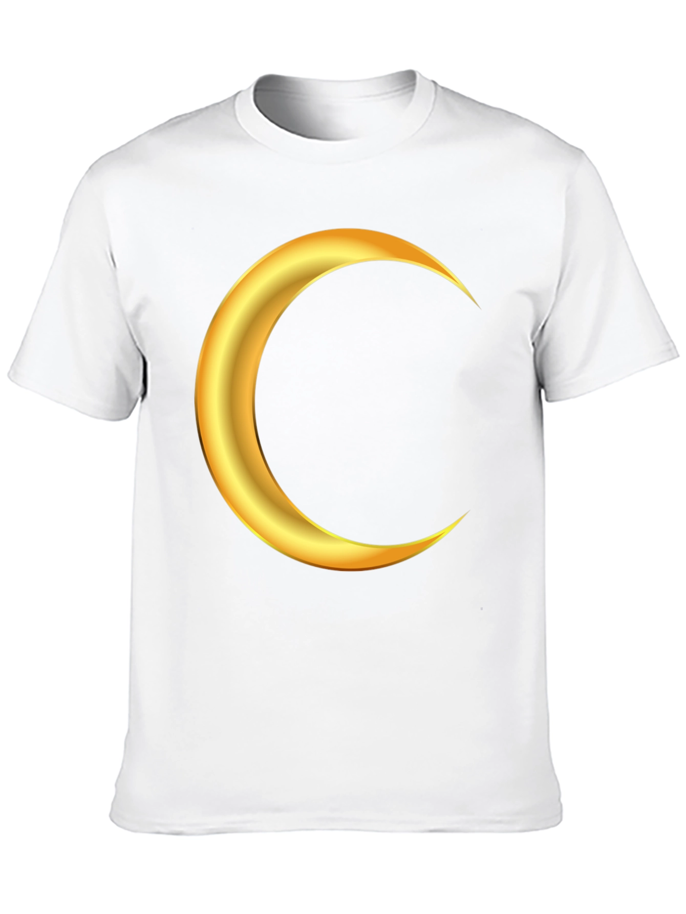 Black Golden Crescent Moon Graphic Black T-Shirt view 10