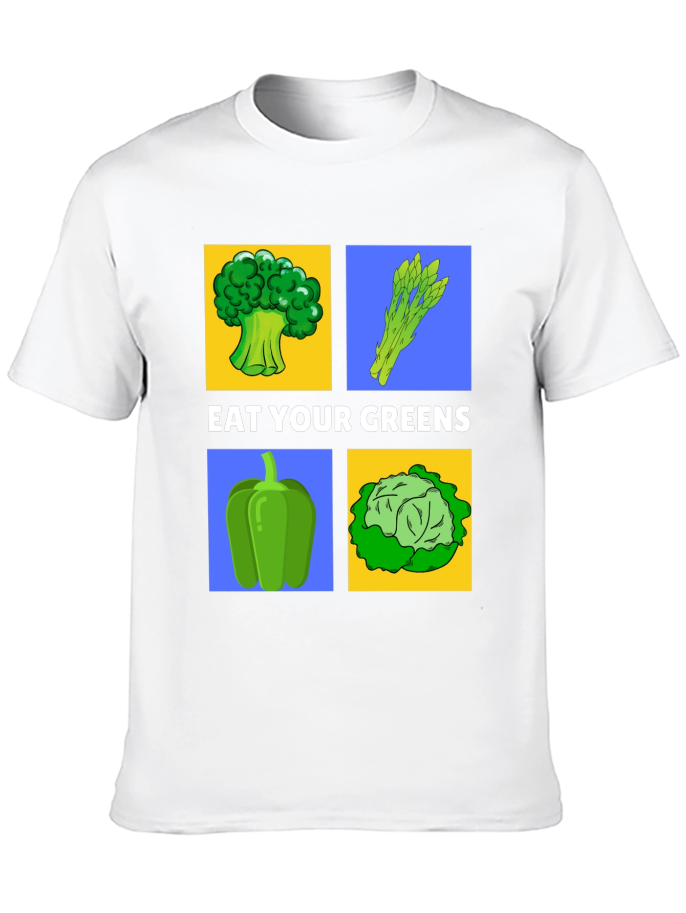 Black Eat Your Greens T-Shirt - Vegan Foodie Apparel view 10
