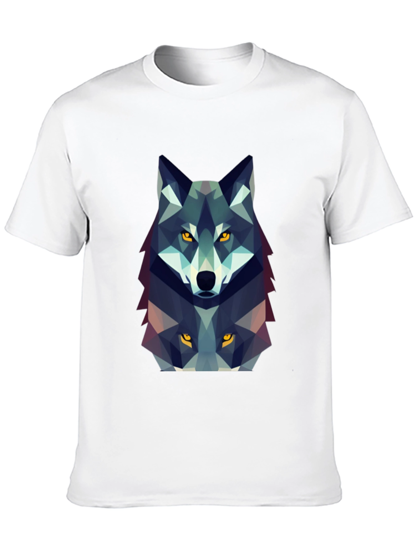 Black Geometric Wolf Graphic Tee - Black view 10