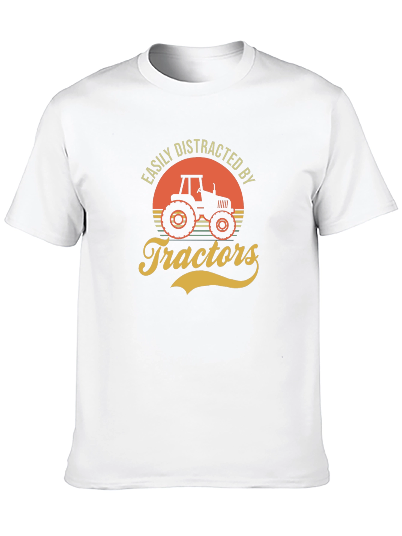 Black Easily Distracted by Tractors Graphic Tee view 10