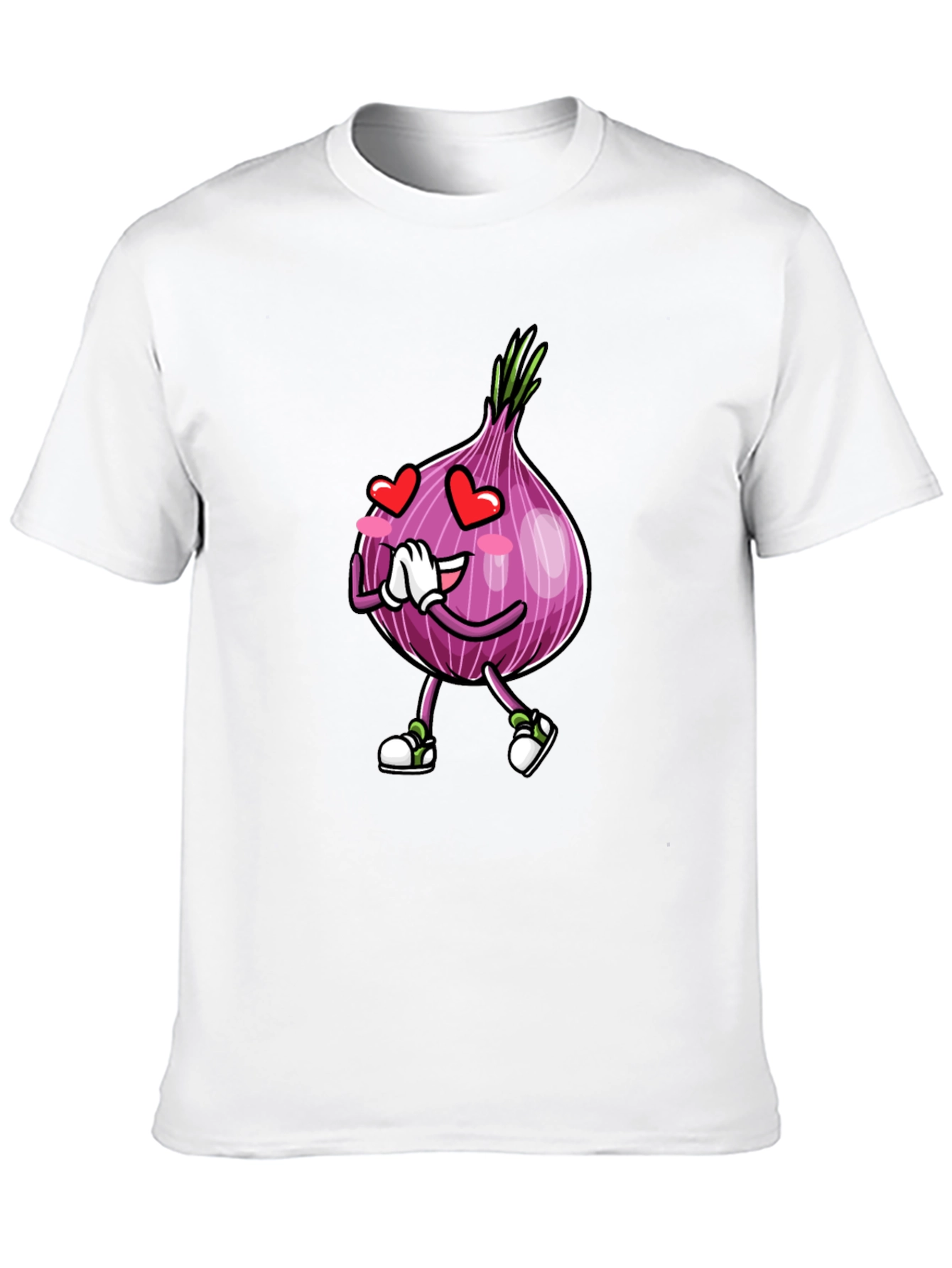 Black Cartoon Onion Love Black T-Shirt view 10