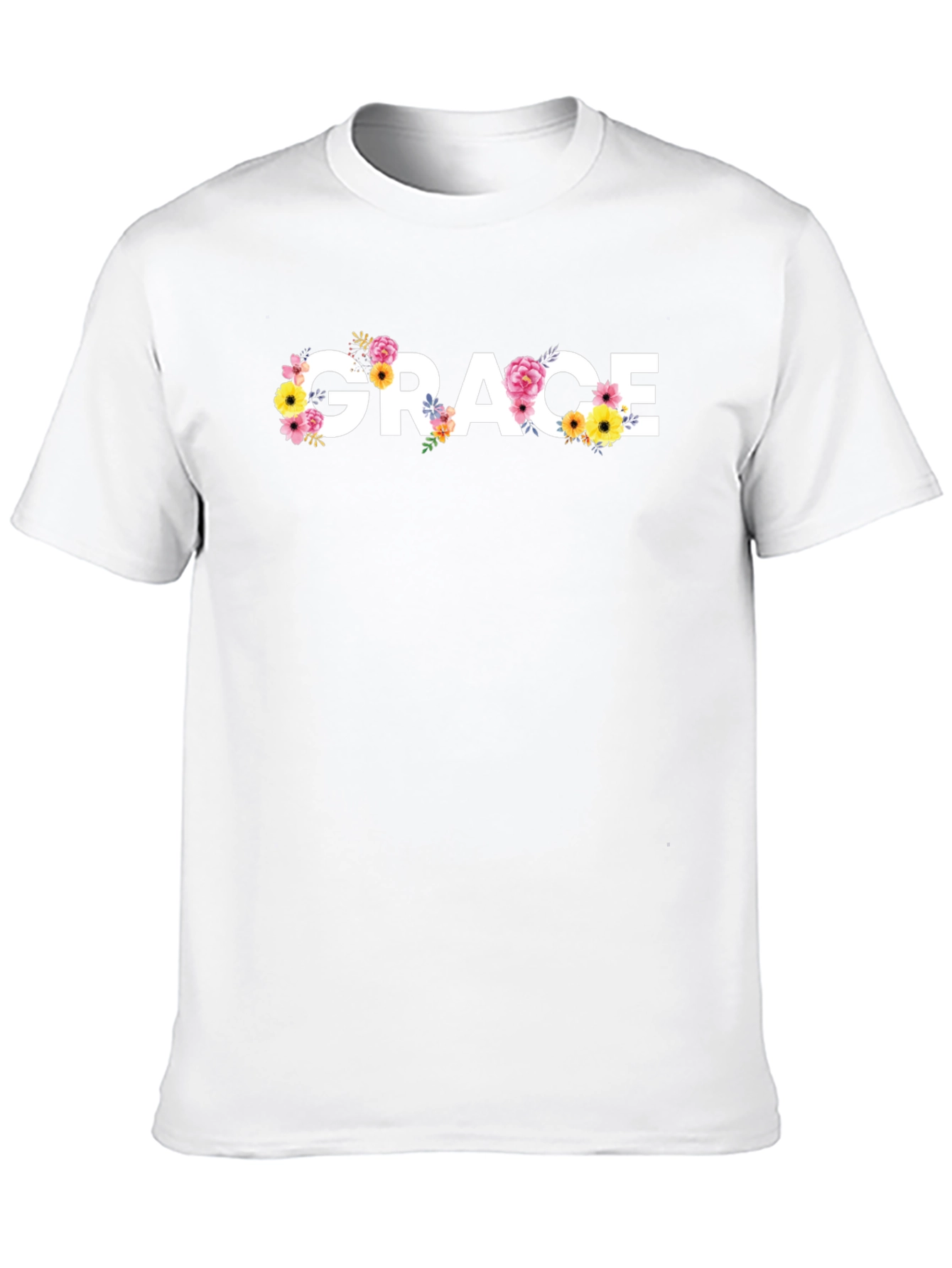 Black Grace Floral T-Shirt - Unisex Casual Tee view 10