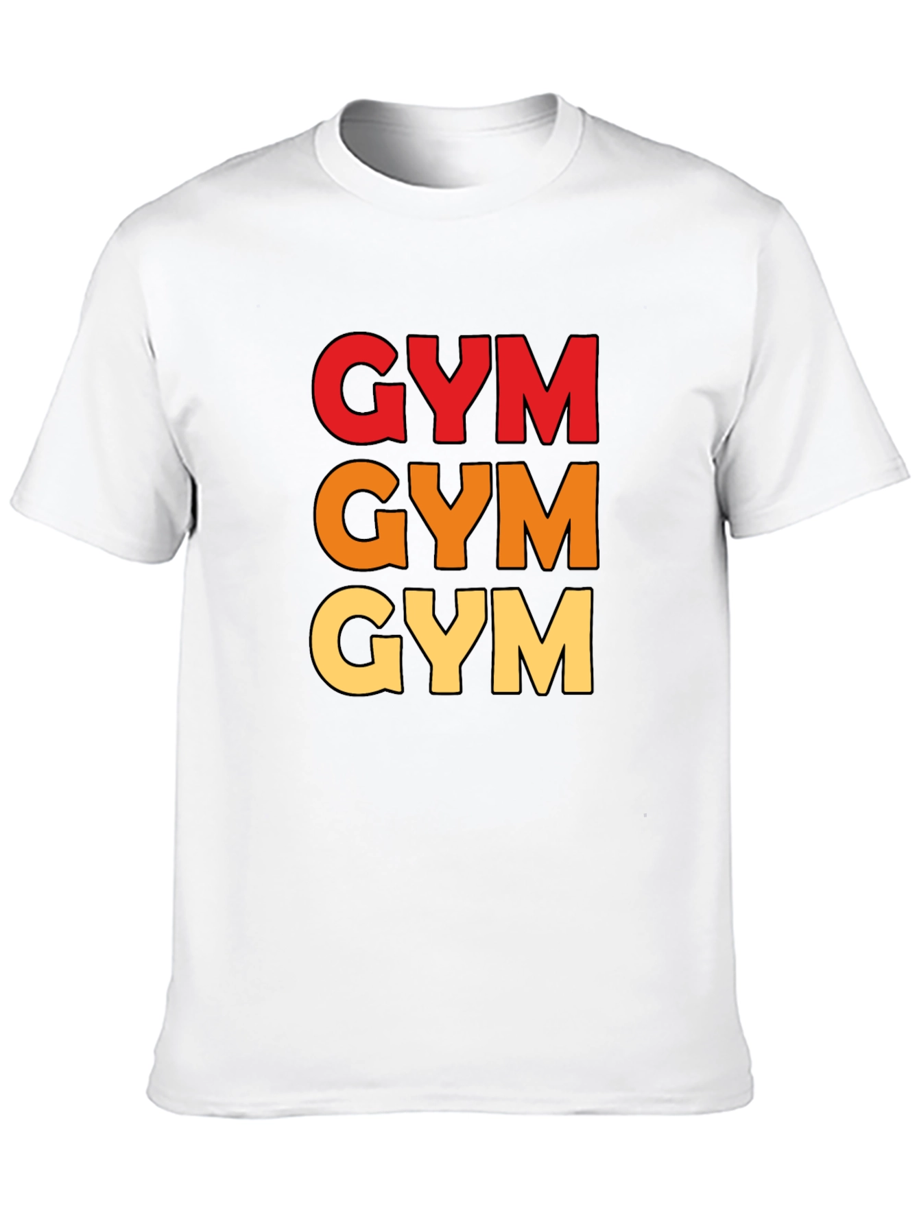 Black Triple GYM Text Tee - Workout Ready view 10