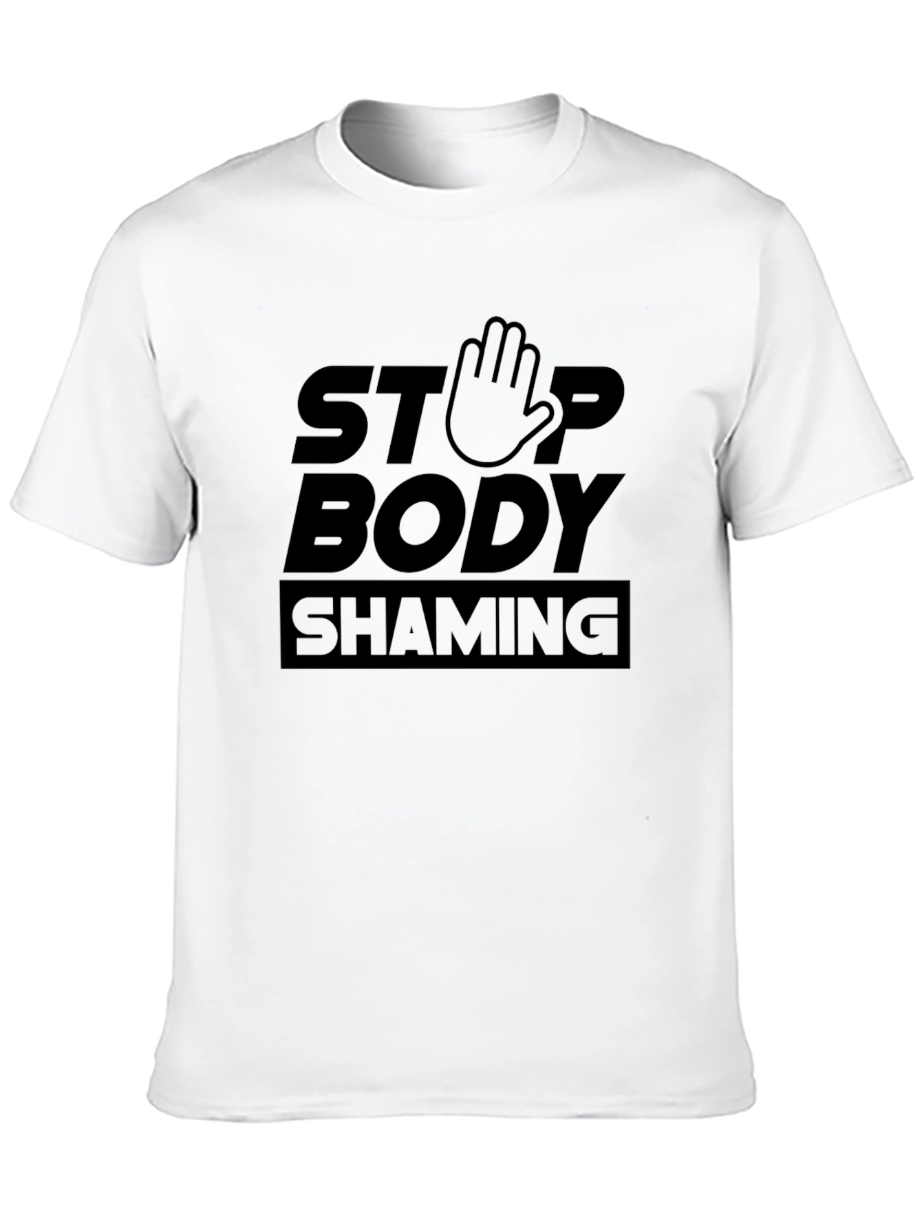 Black Stop Body Shaming T-Shirt view 10