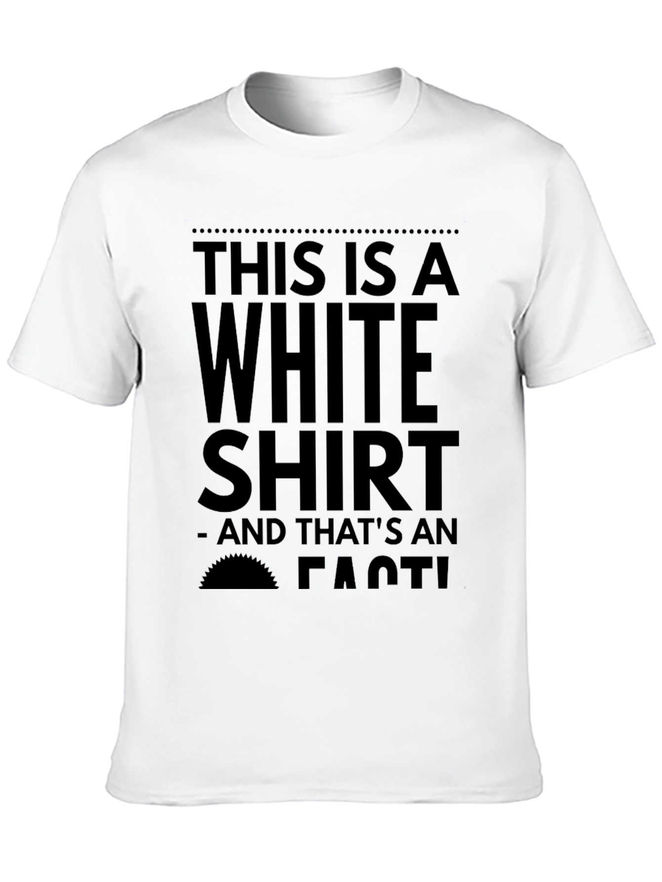 Black Humorous 'White Shirt' Graphic Tee view 10