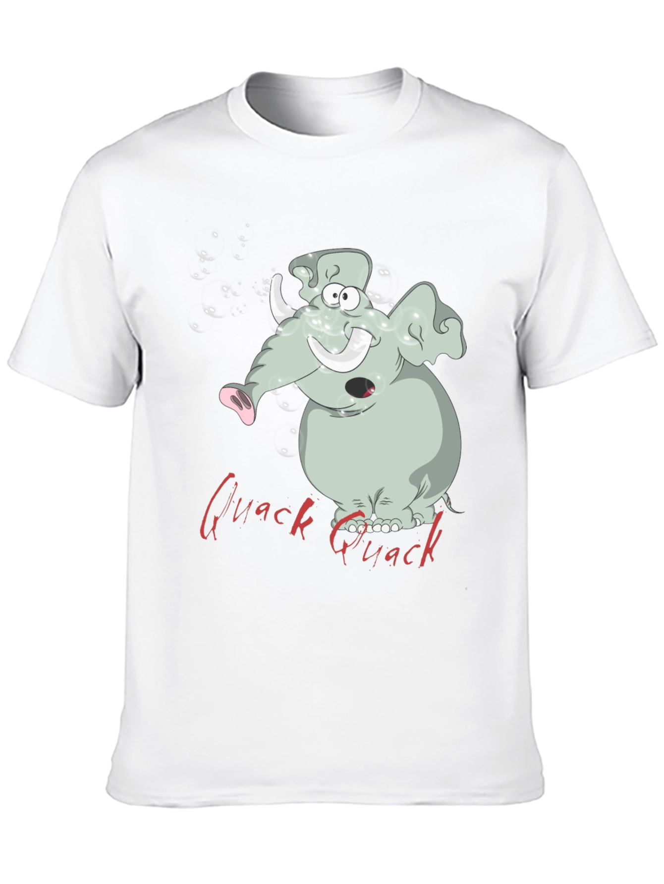 Black Quack Elephant T-Shirt - Cartoon Graphic Tee view 10