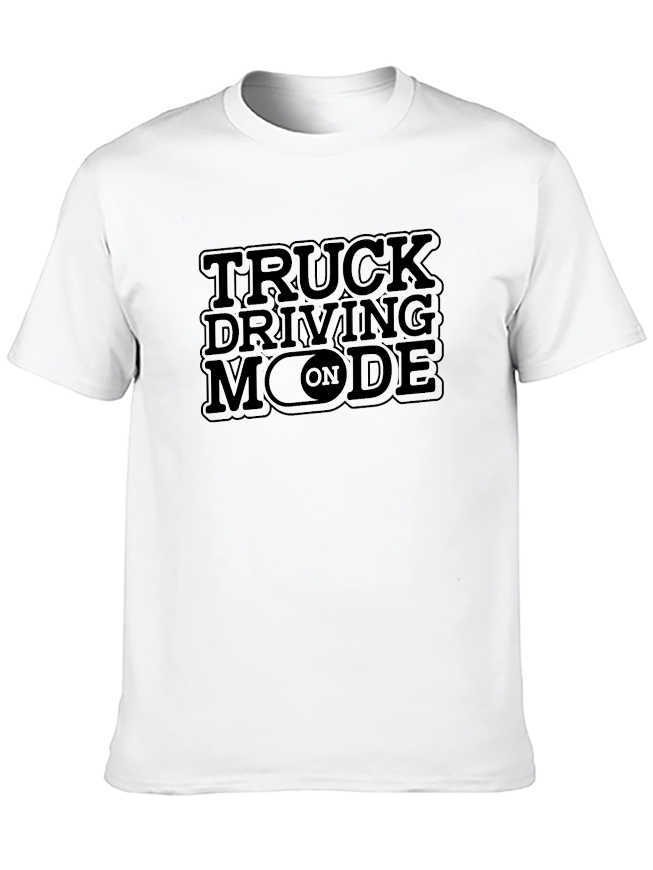 Black Truck Driving Mode On Black T-Shirt view 10