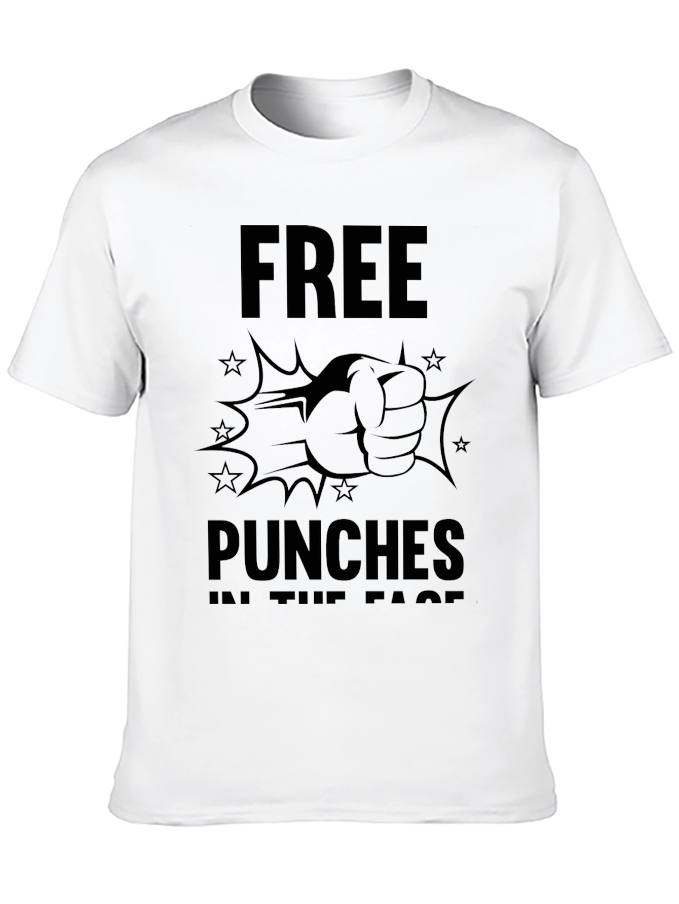 Black Free Punches in the Face Black Graphic Tee view 10