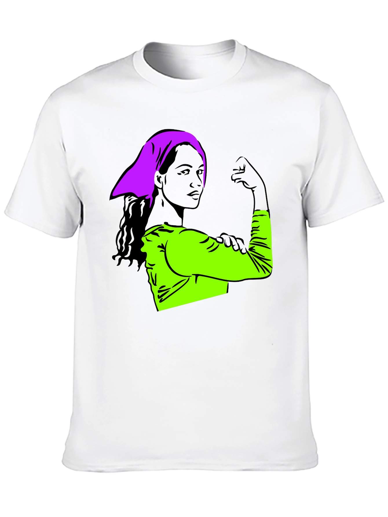 Feminist Empowerment Graphic Tee - Rosie the Riveter Style - 10
