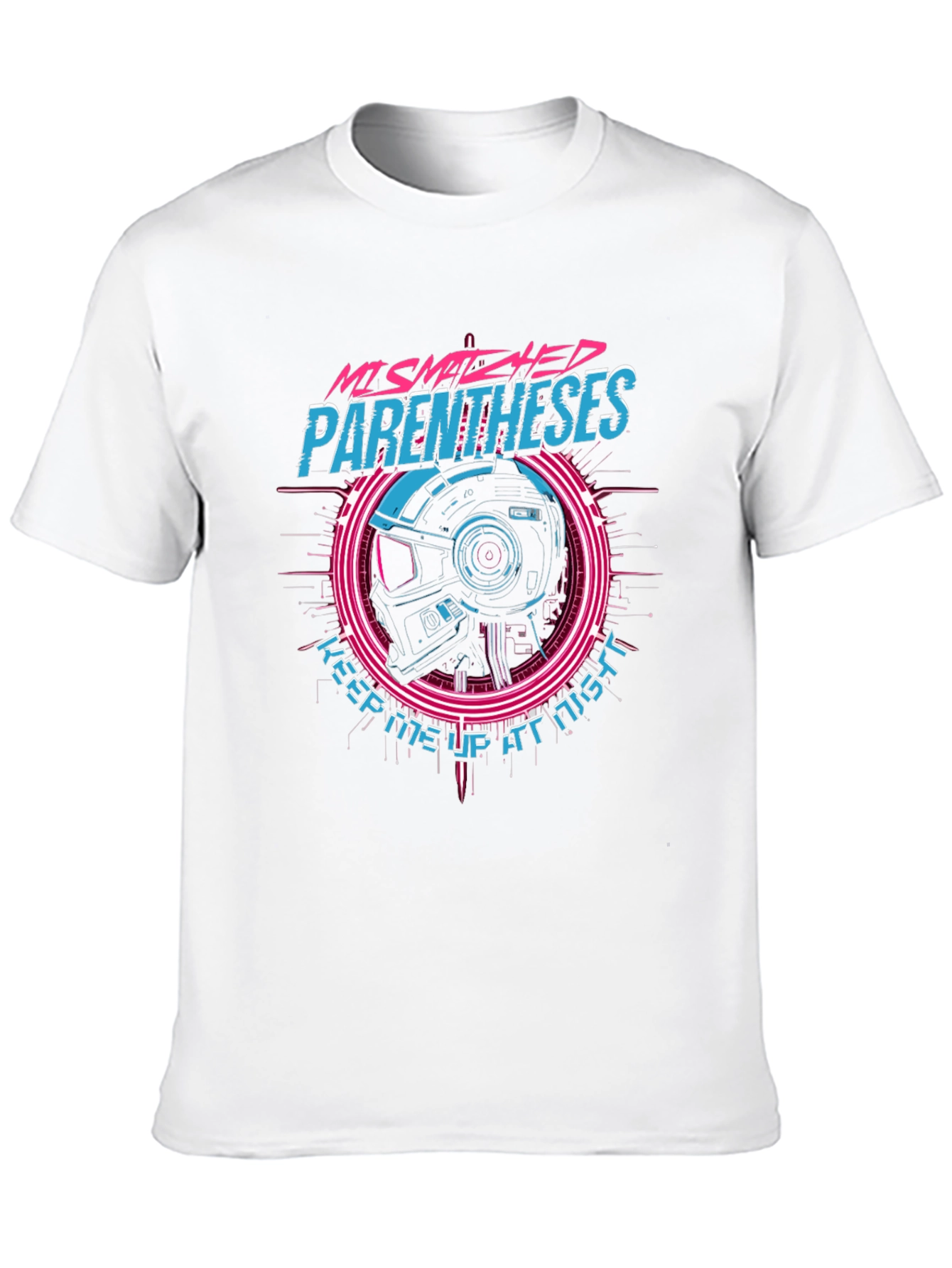 Black Mismatched Parentheses Graphic T-Shirt view 10