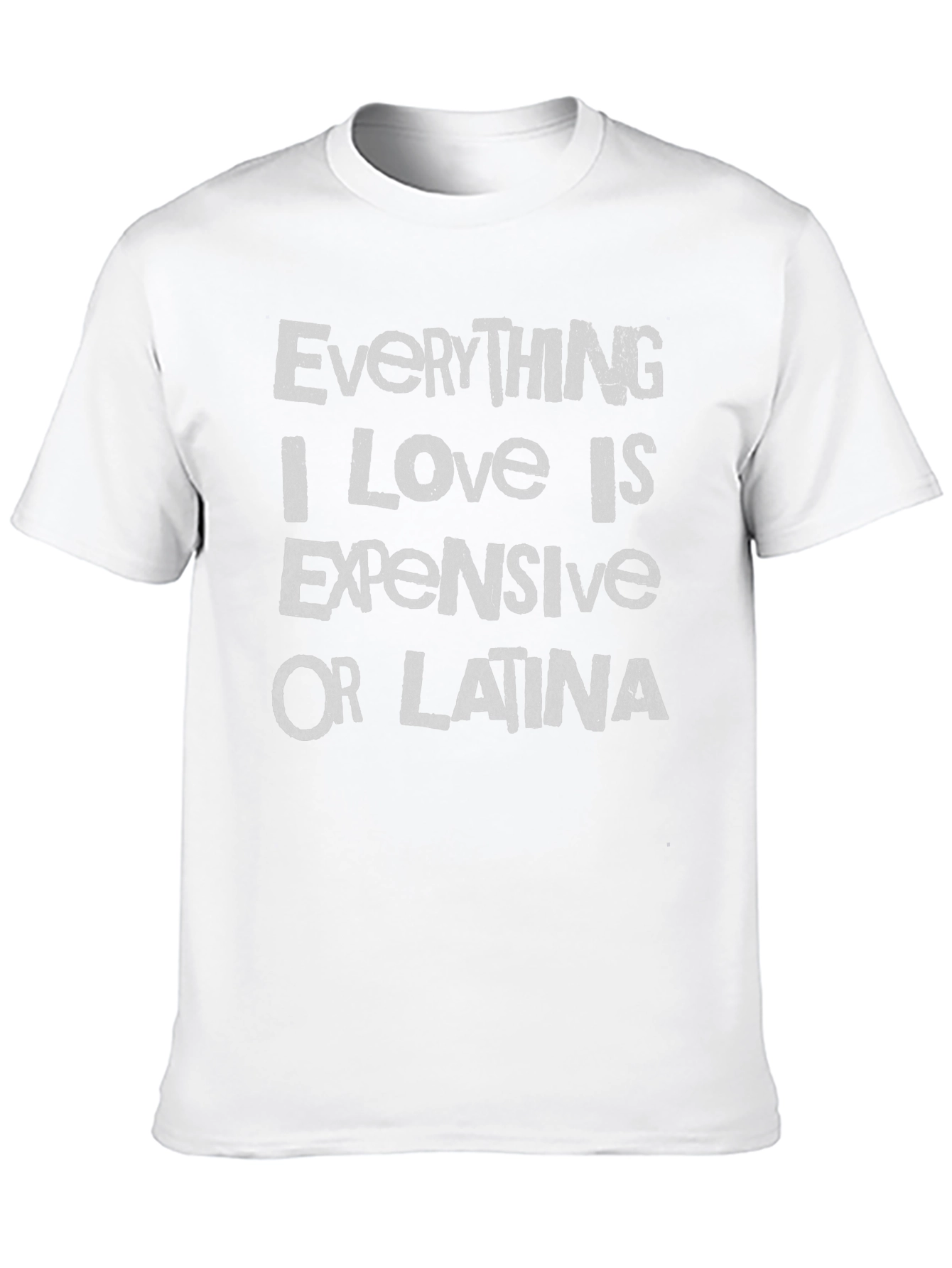 Black Funny Men's Graphic Tee - Everything Expensive or Latina view 10
