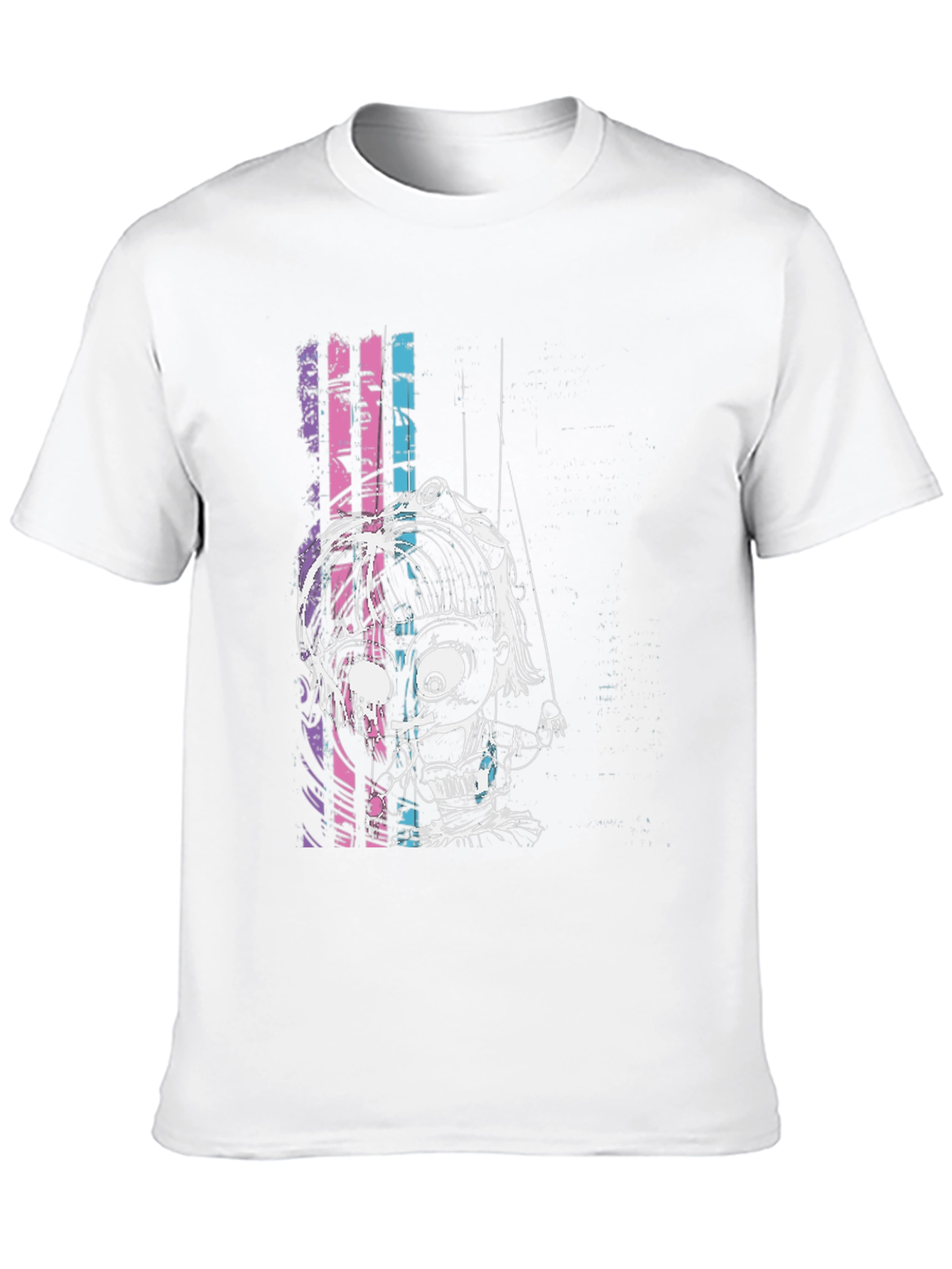 Black Creepy Puppet Graphic Tee - Unique Design view 10