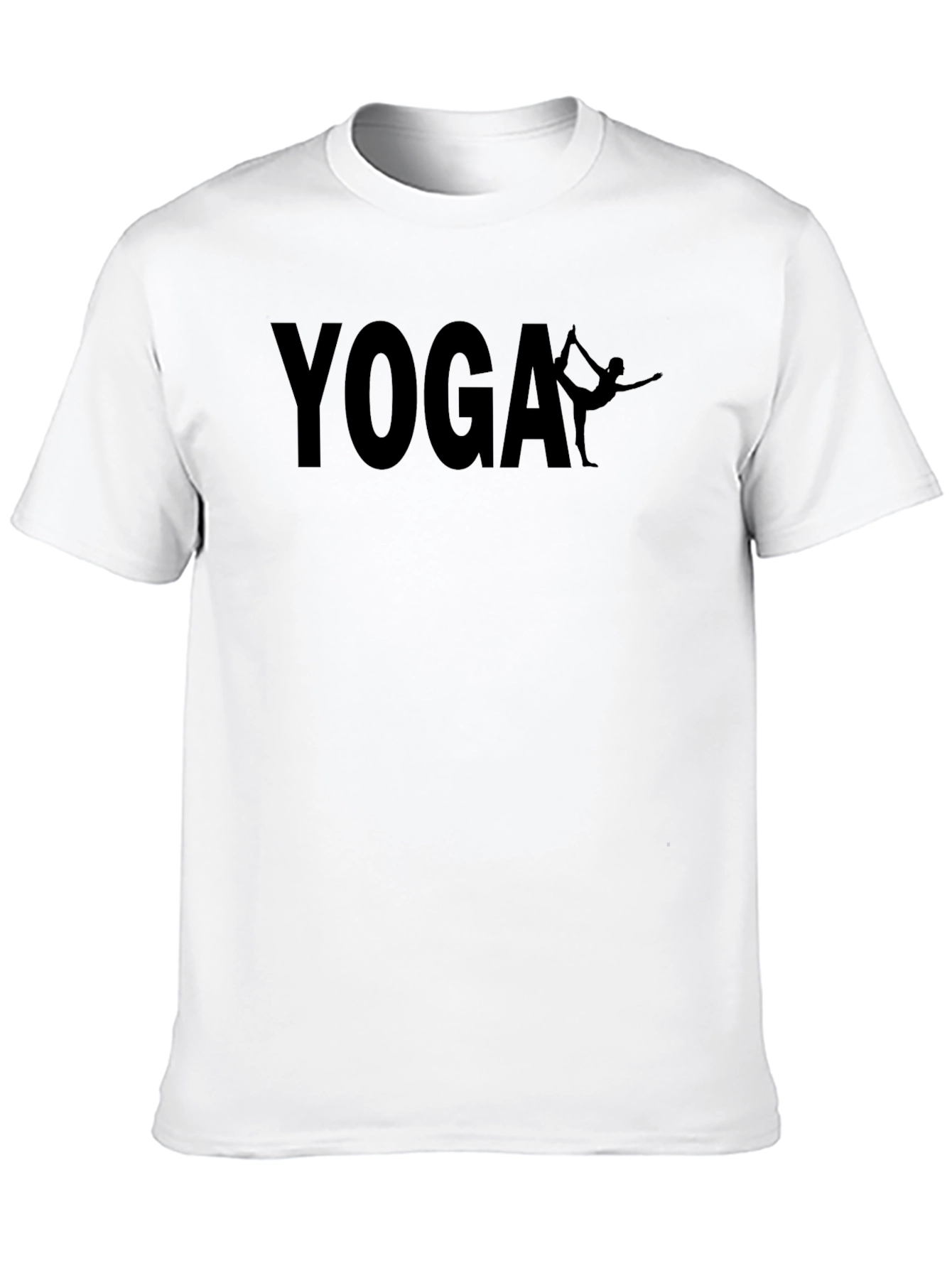 Black Yoga Graphic T-Shirt - Black Cotton Blend view 10