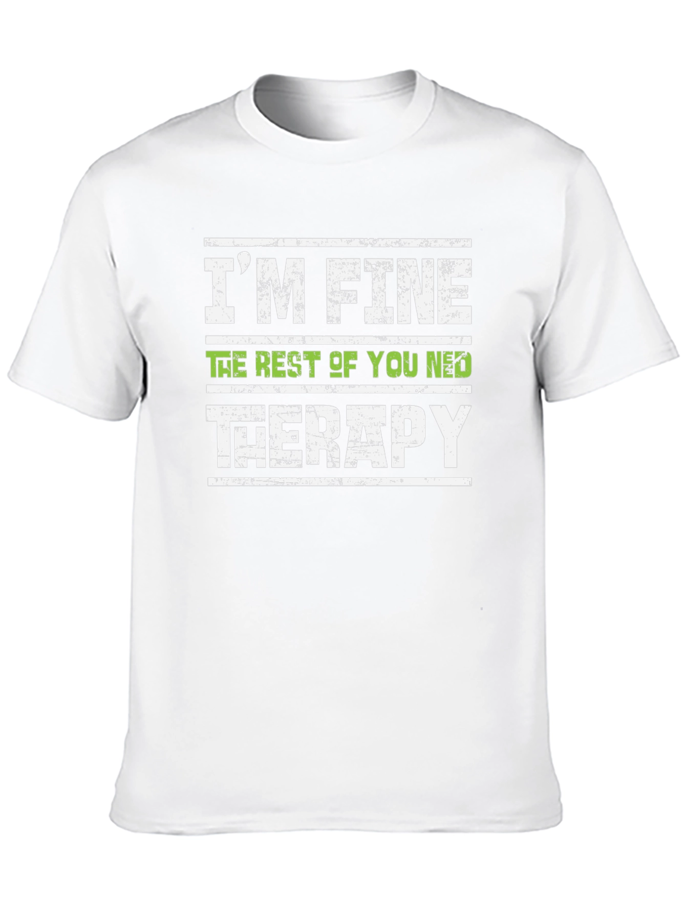 Black I'm Fine You Need Therapy Graphic Tee view 10