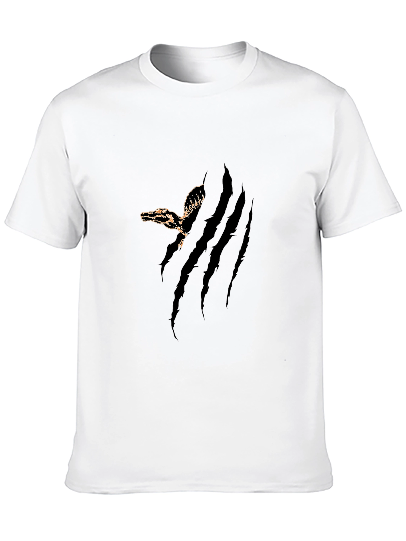 Black Men's Clawed Reptile Graphic Tee view 10