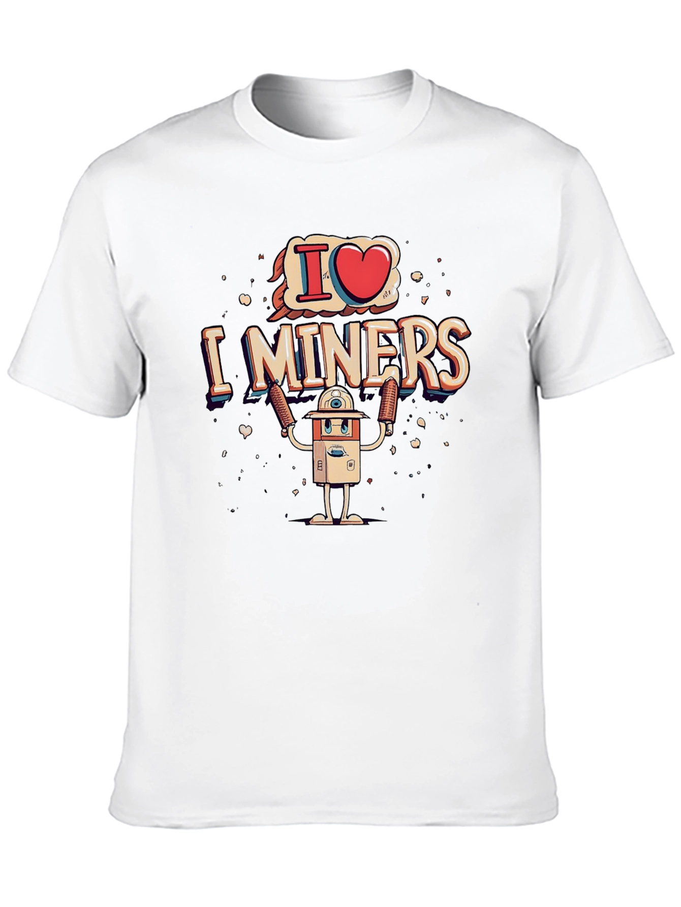 Black I Heart Miners Graphic Tee - Black Cotton T-Shirt view 10