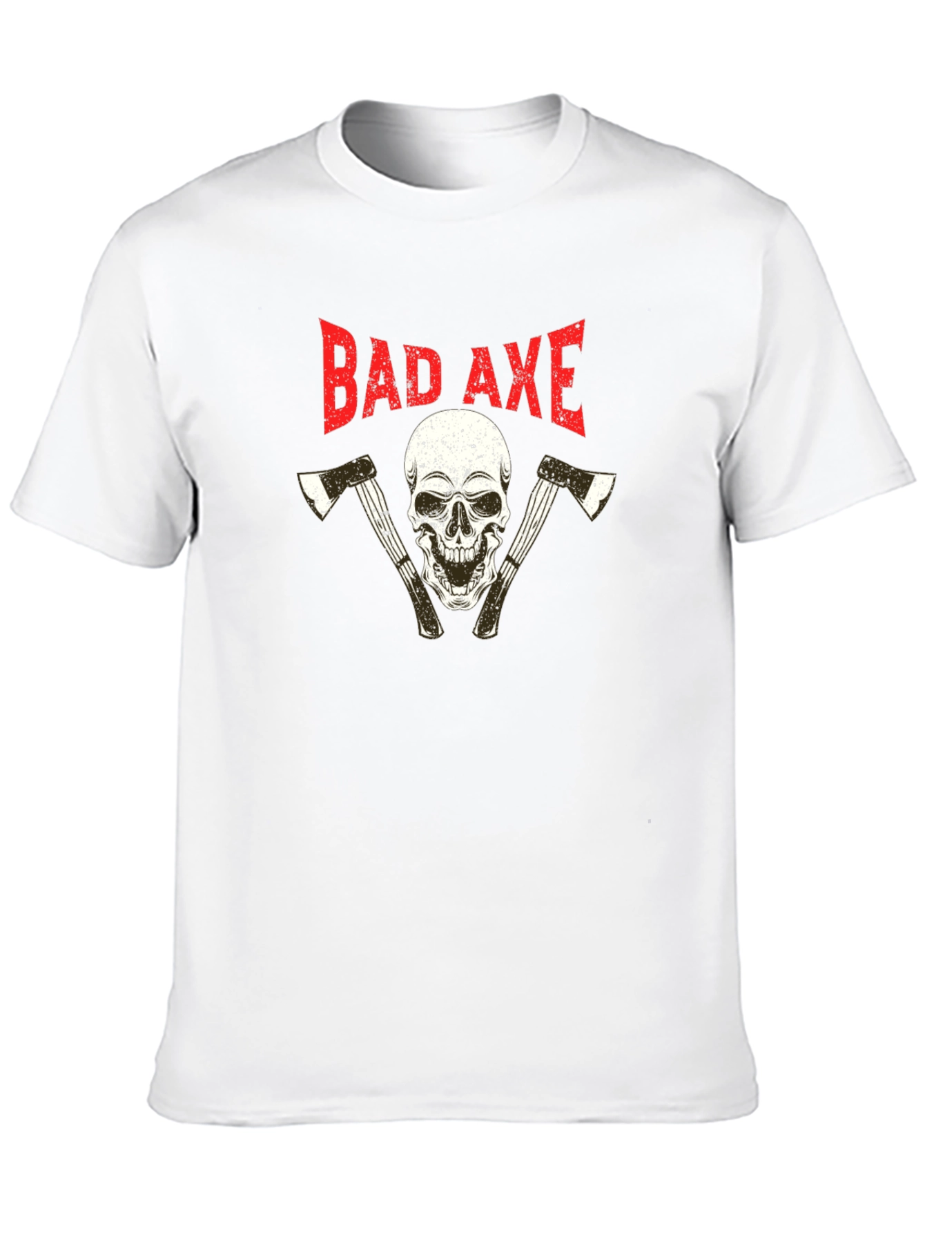 Black Bad Axe Skull T-Shirt - Black Graphic Tee view 10