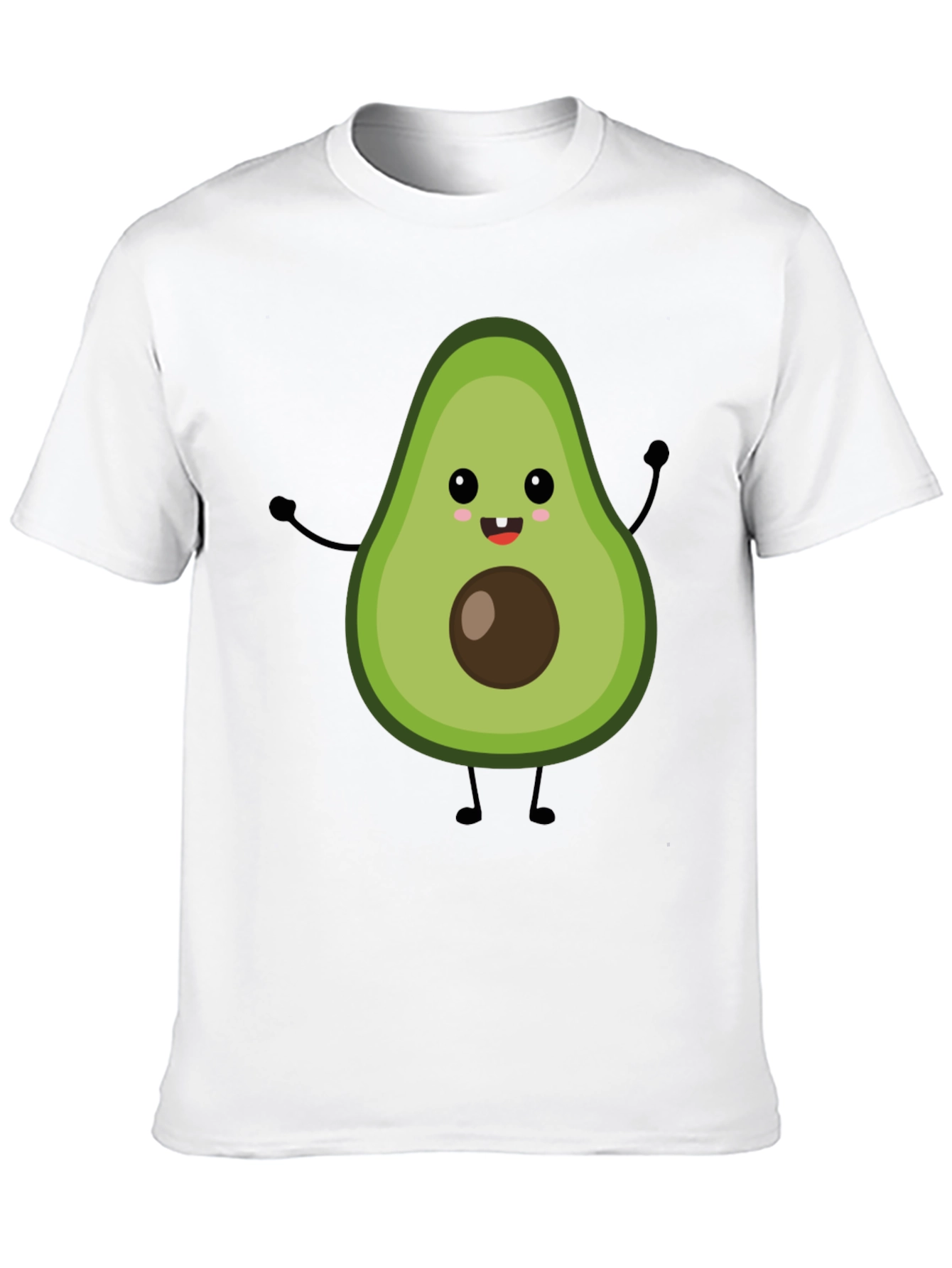 Black Cute Avocado Graphic Black T-Shirt view 10