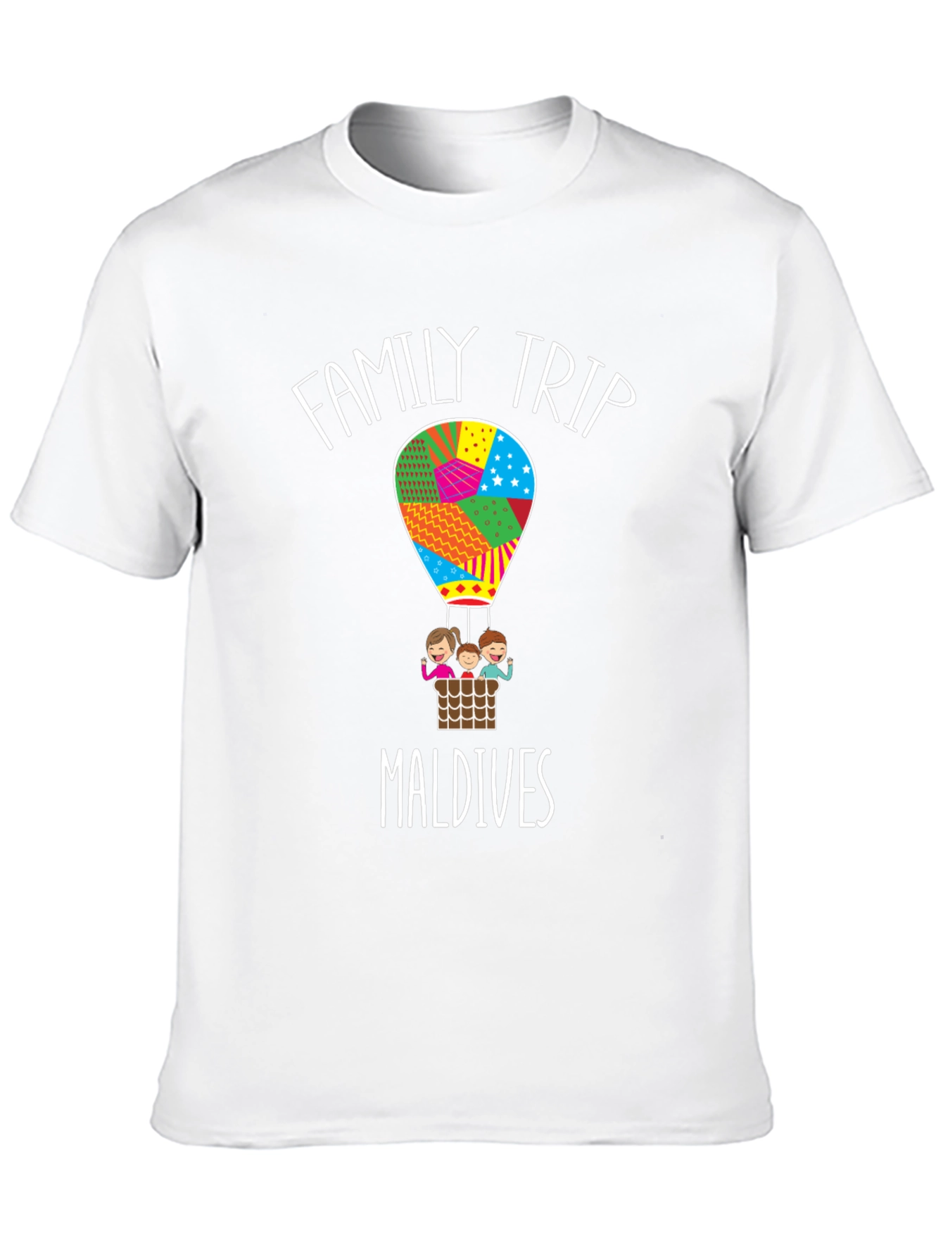 Black Family Trip Maldives Hot Air Balloon T-Shirt view 10
