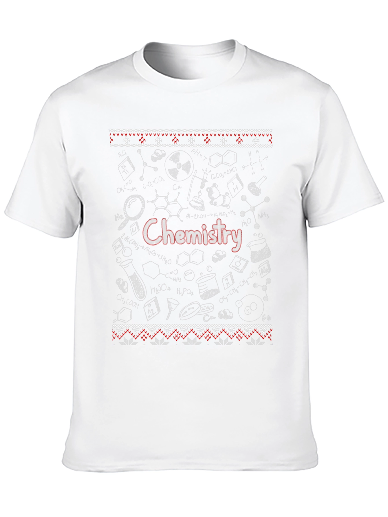 Black Chemistry Ugly Christmas Sweater Style T-Shirt view 10