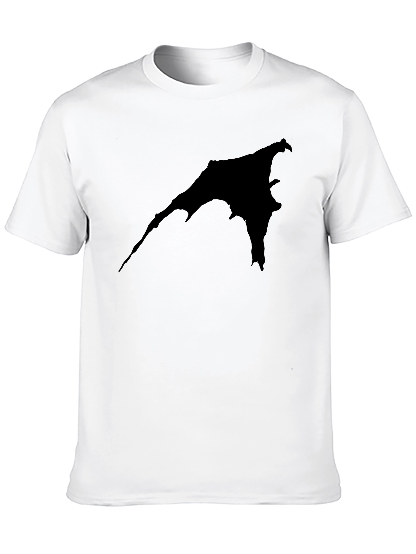 Black Black Graphic Tee - Bat Silhouette Print view 10
