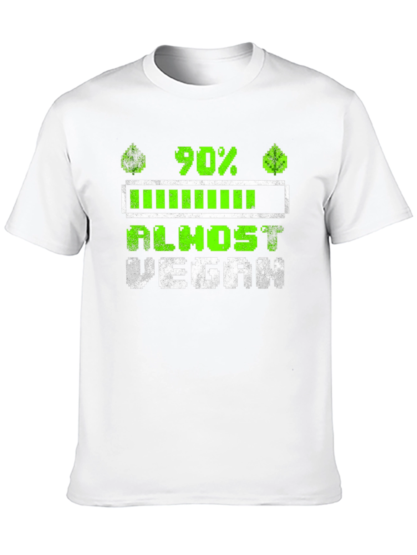 Black Almost Vegan Loading Funny T-Shirt view 10