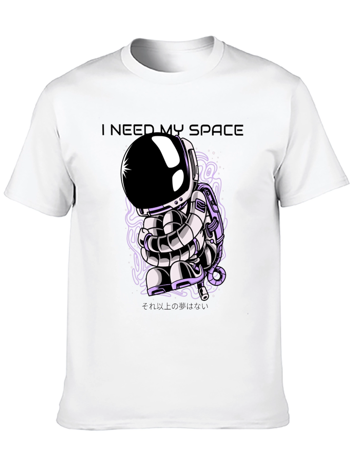 Black I Need My Space Astronaut Graphic T-Shirt view 10