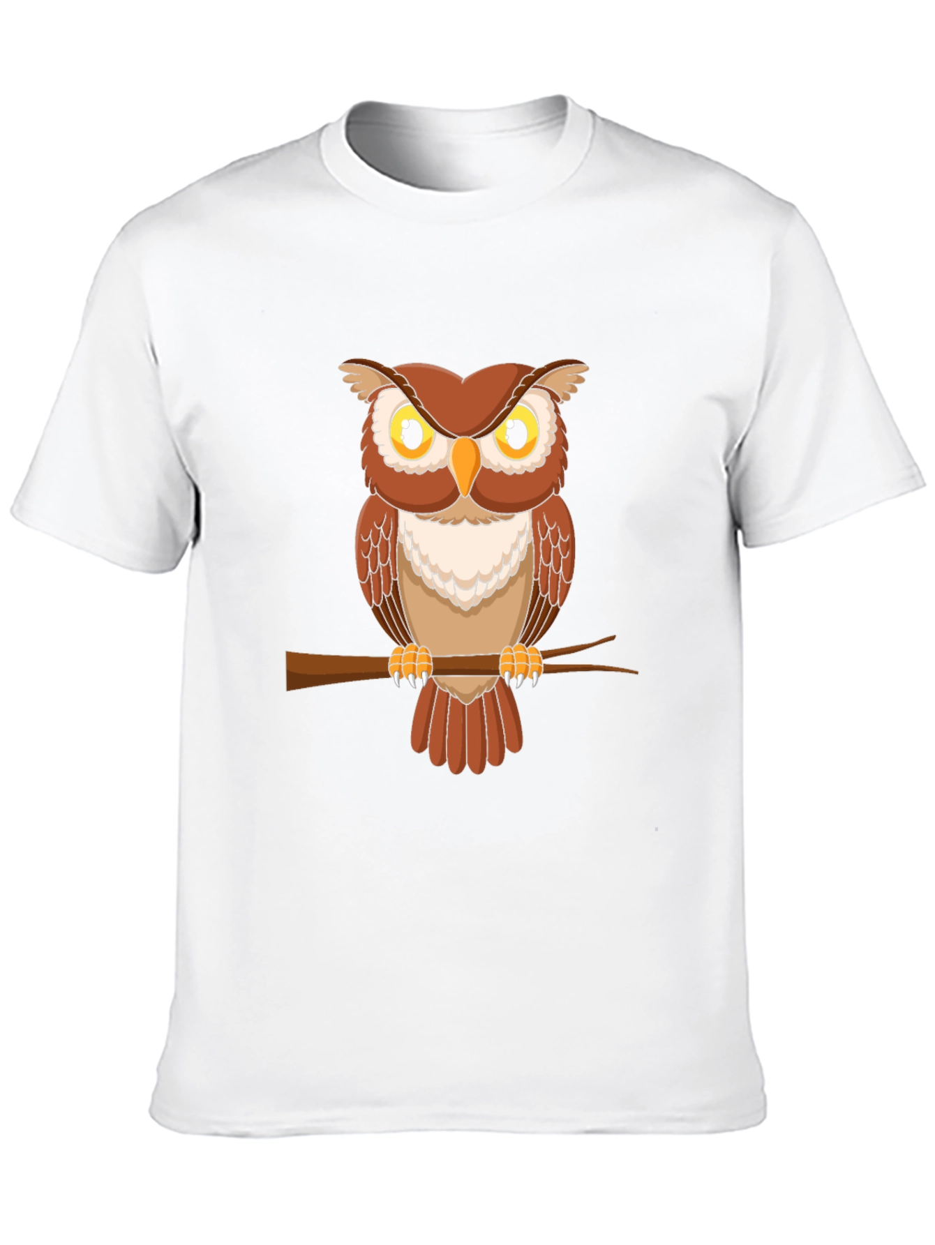 Black Owl Graphic Tee - Men's Short Sleeve Crew Neck T-Shirt view 10