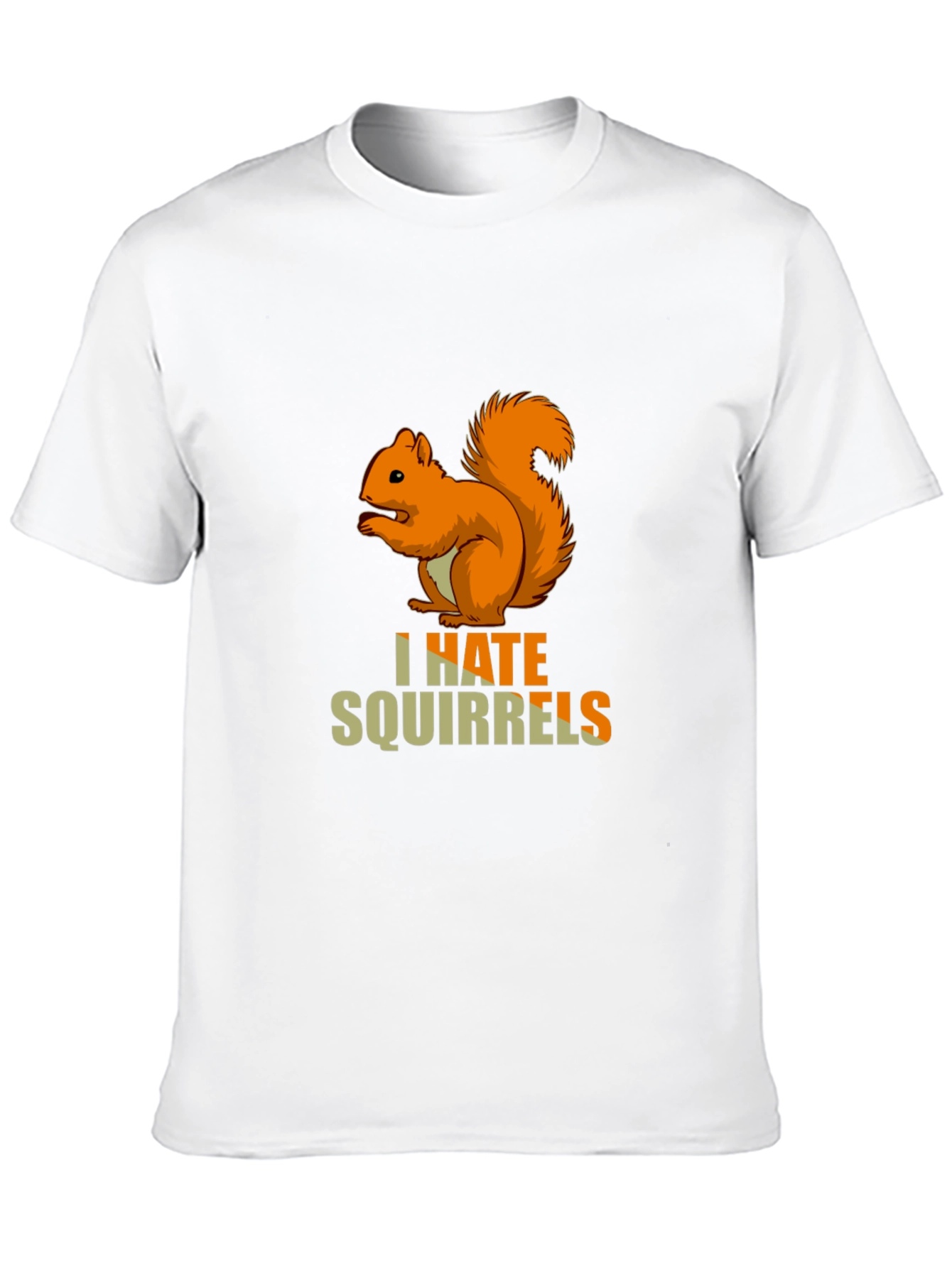 Black I Hate Squirrels Funny Graphic Tee view 10