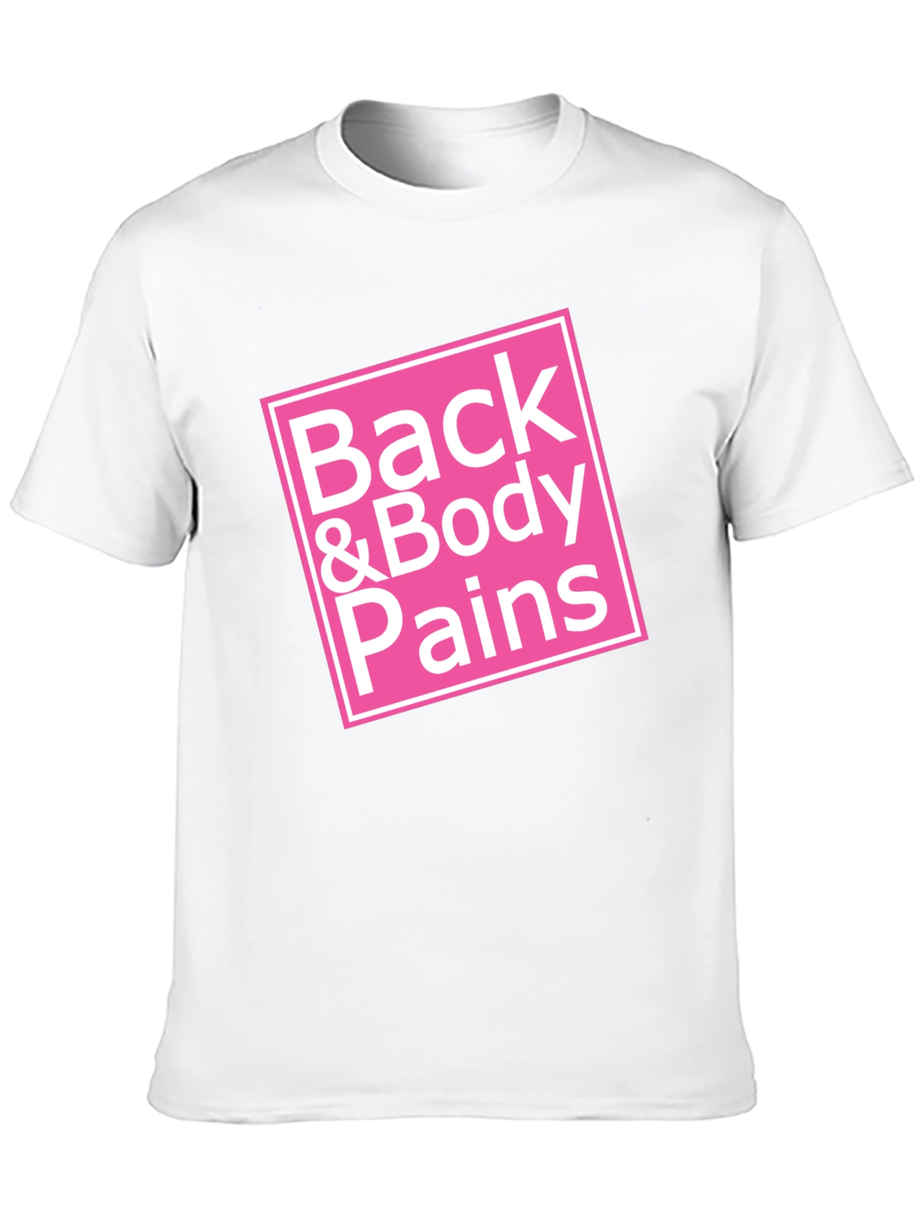 Black Back & Body Pains Graphic Tee - Unisex Black T-Shirt view 10