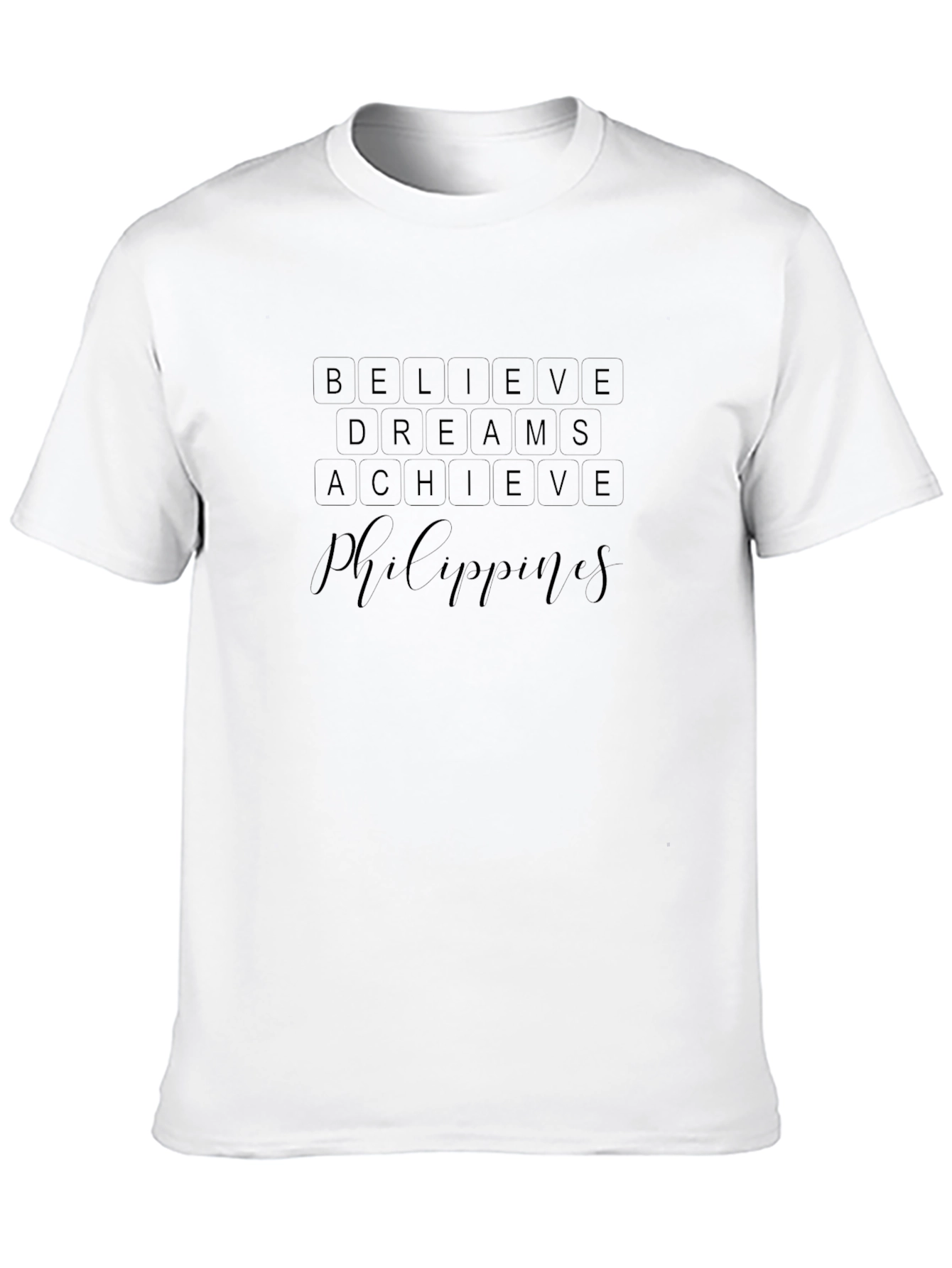Believe Dreams Achieve Philippines Black T-Shirt - 10