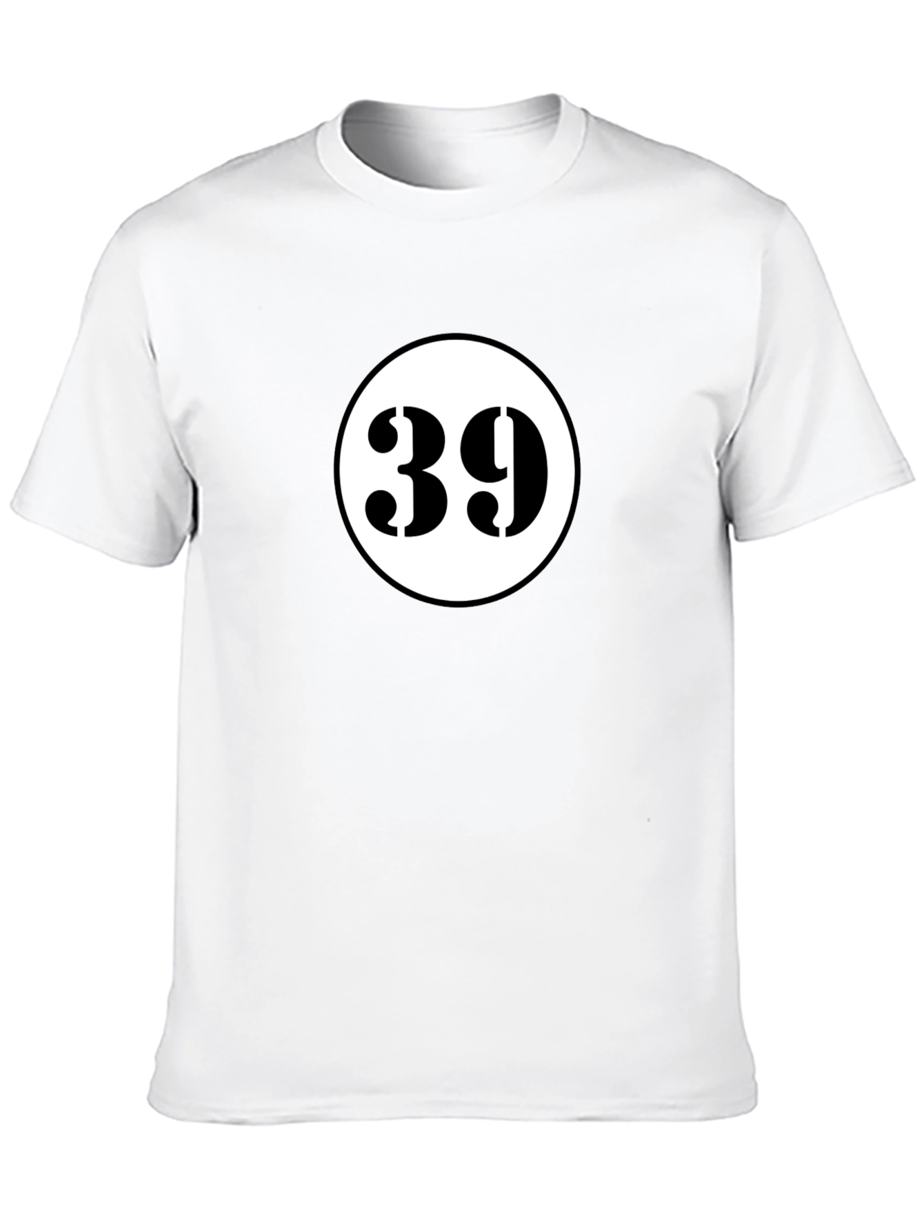 Black Retro Number 39 Black T-Shirt view 10