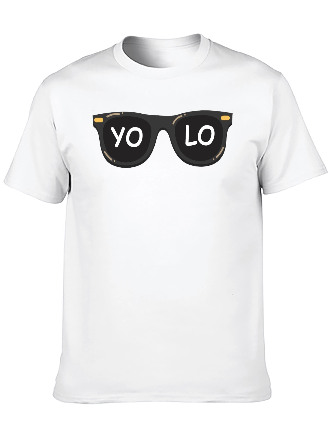 Black Cool YOLO Sunglasses Graphic Tee - Black view 10