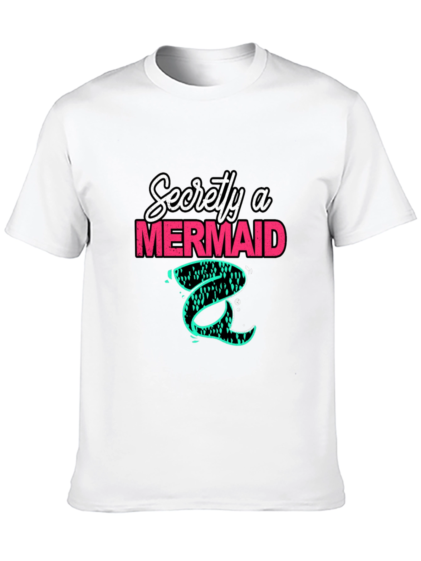 Black Secretly a Mermaid T-Shirt - Unique Graphic Tee view 10