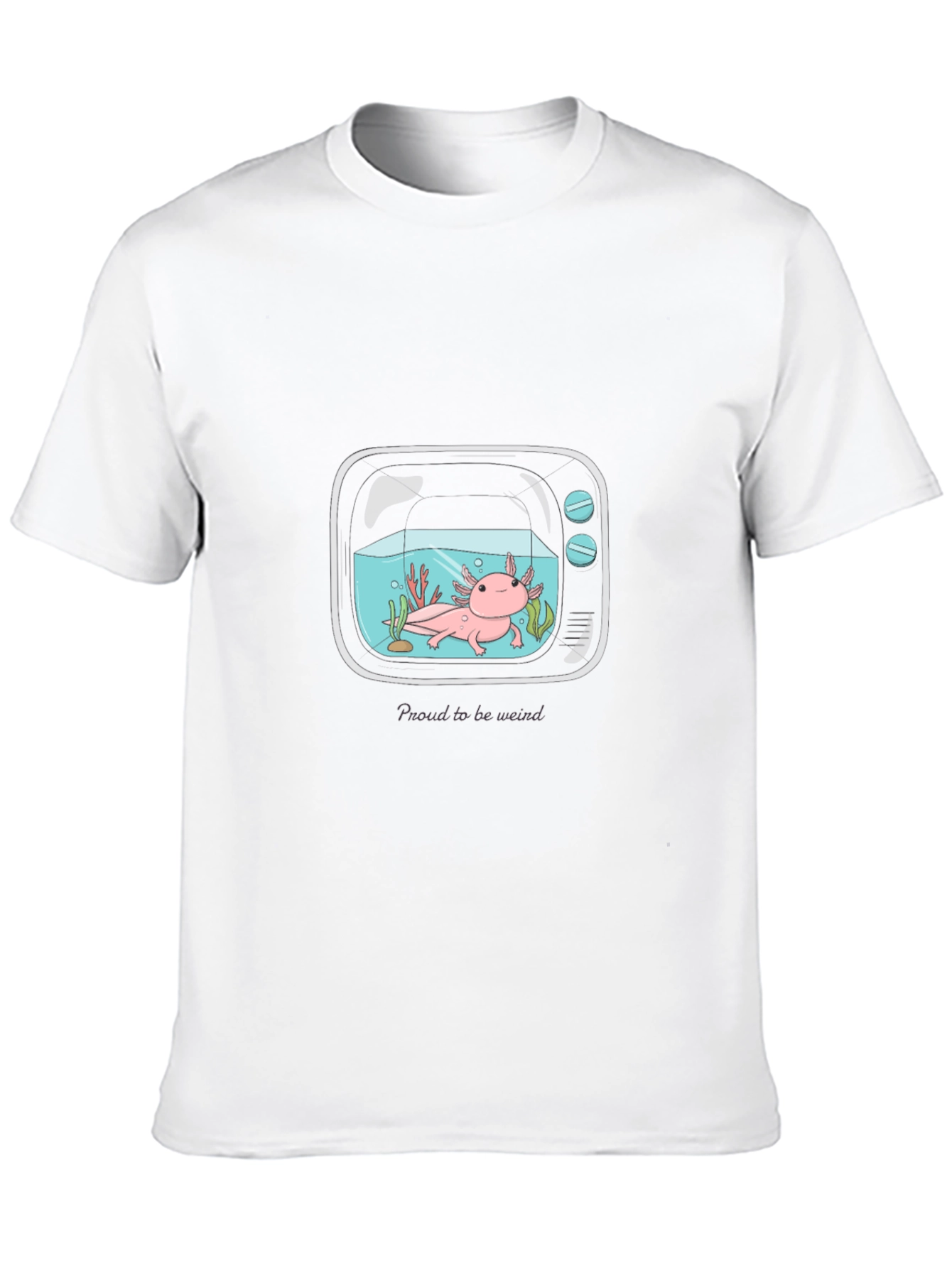 Black Proud to Be Weird Axolotl T-Shirt view 10