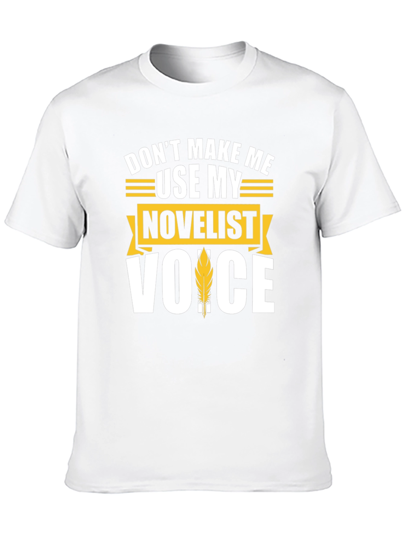 Black Novelist Voice T-Shirt - Funny Writer Gift view 10