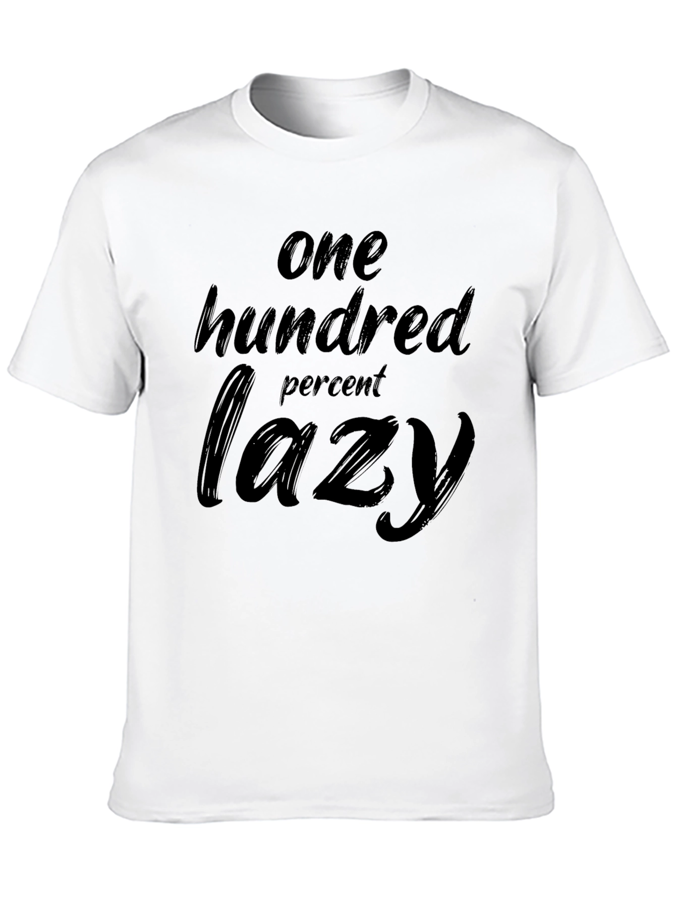 Black One Hundred Percent Lazy Black T-Shirt view 10