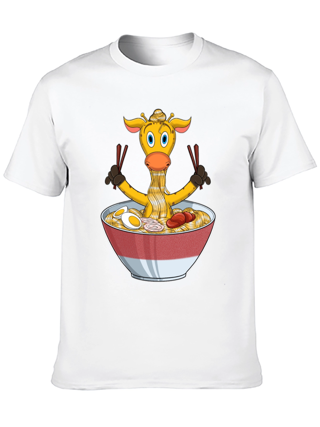Black Giraffe Ramen T-Shirt - Unique Graphic Tee view 10