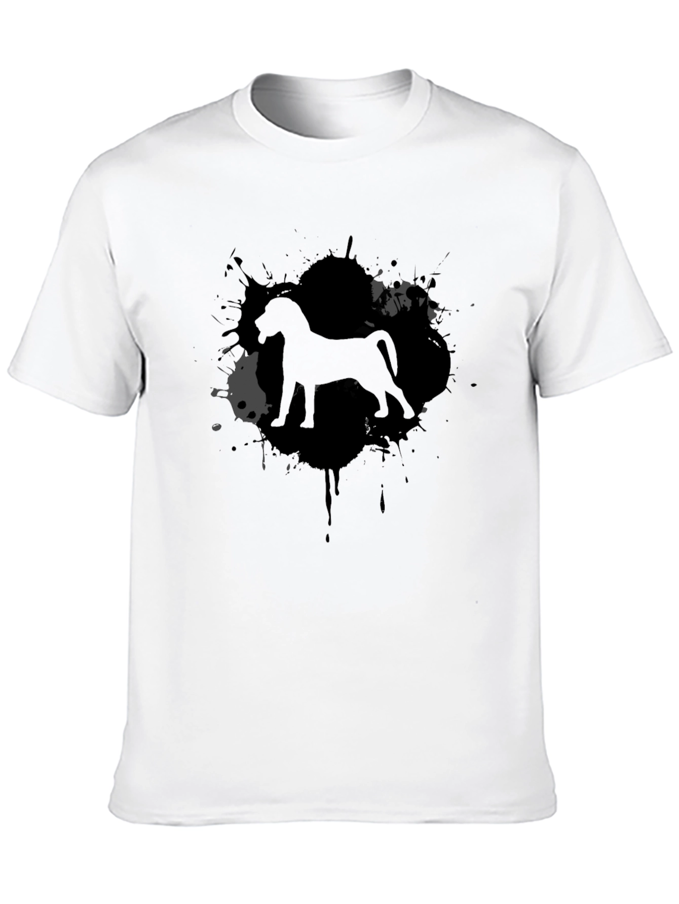 Black Dog Breed Silhouette Black T-Shirt view 10