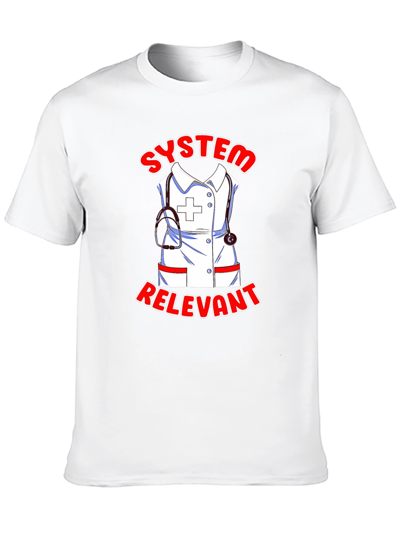 Black System Relevant Nurse T-Shirt - Black view 10