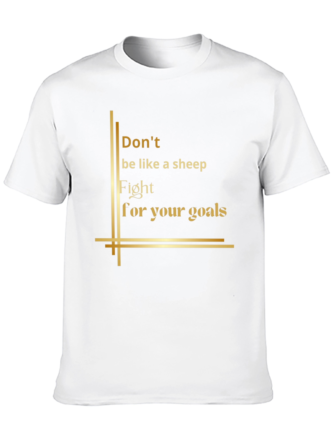 Black Inspirational Graphic Tee - Fight For Your Goals view 10