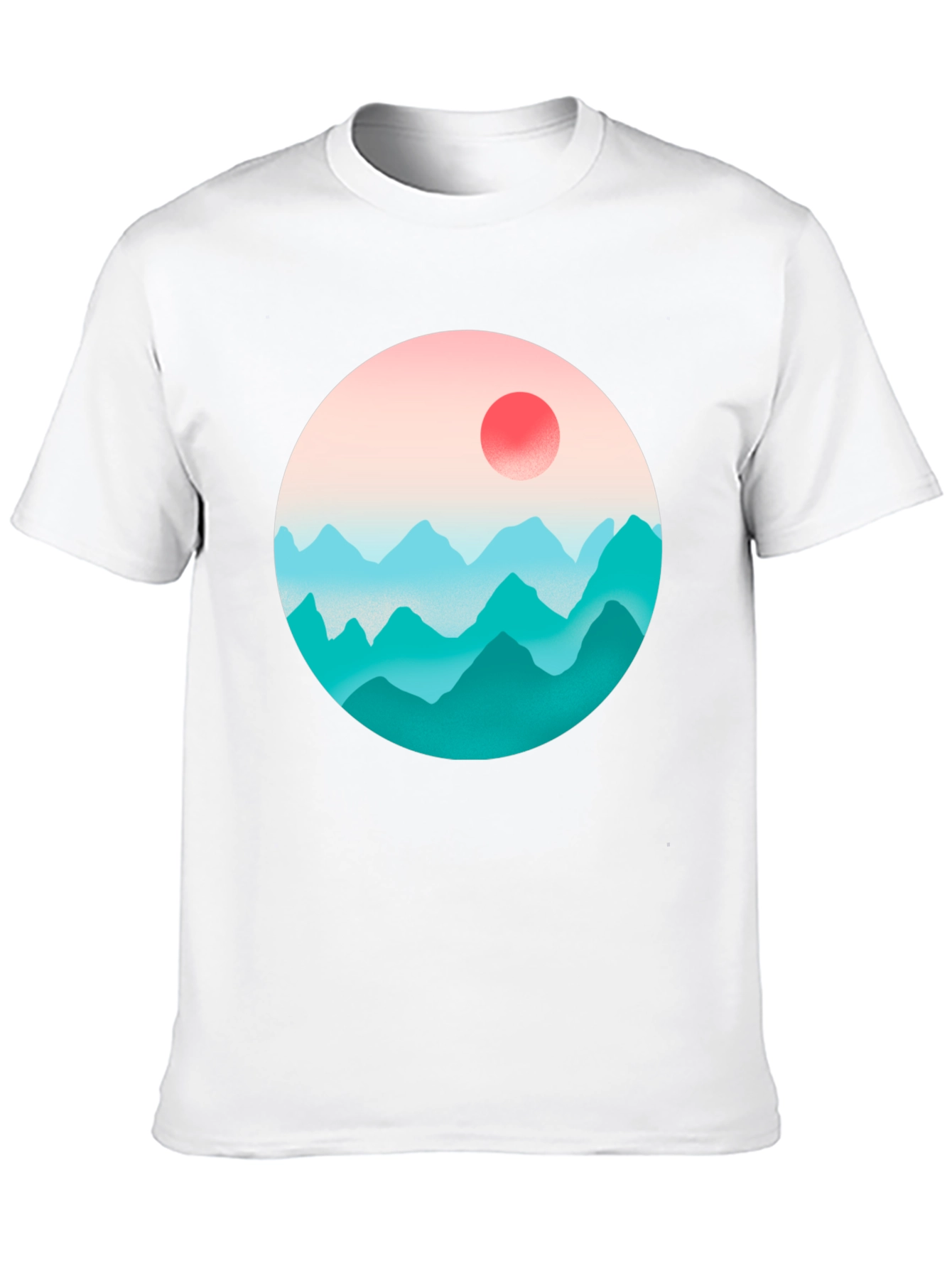 Black Mountainscape Graphic Black Tee view 10