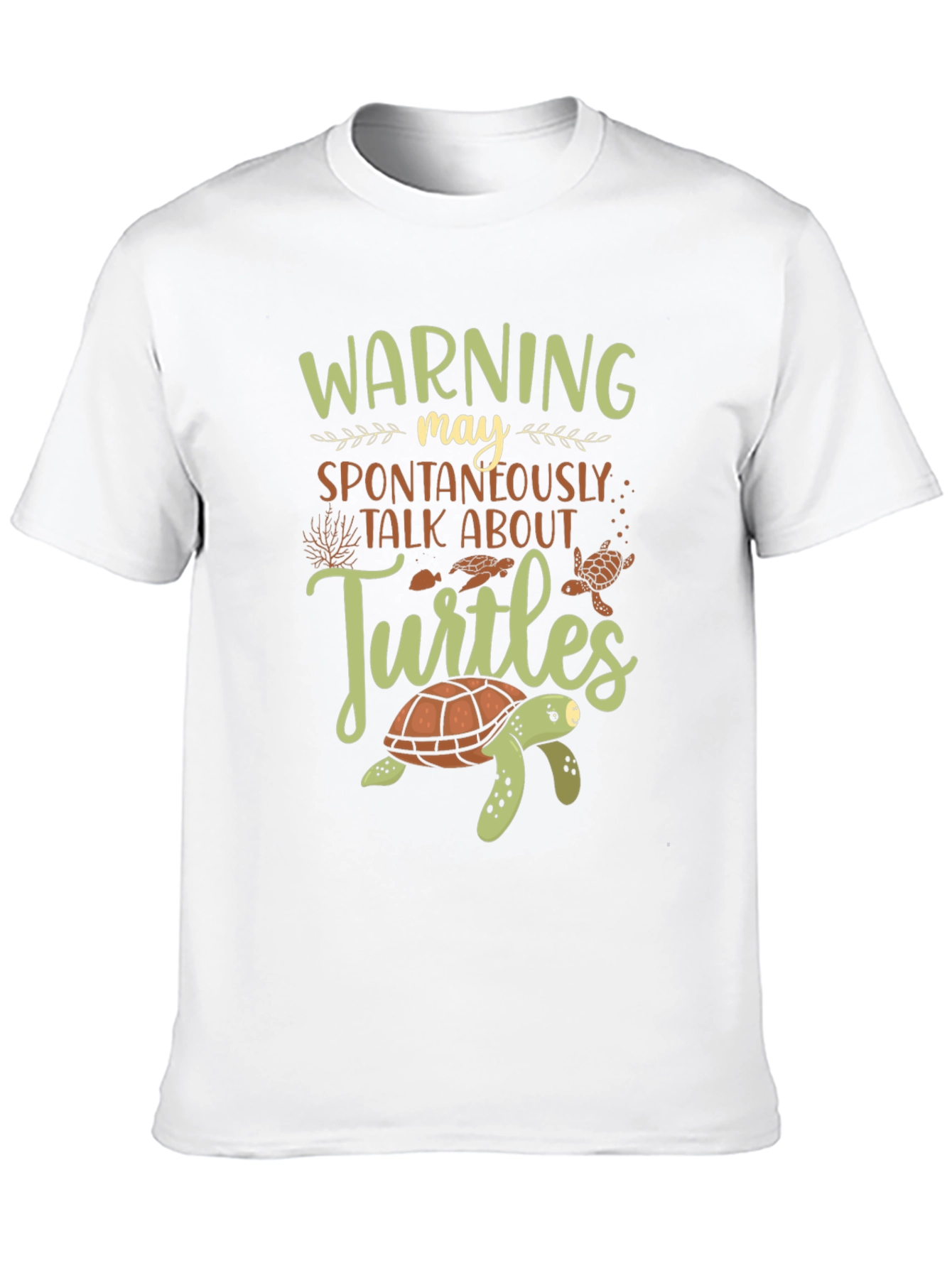 Black Turtle Lover T-Shirt - Warning May Spontaneously Talk view 10