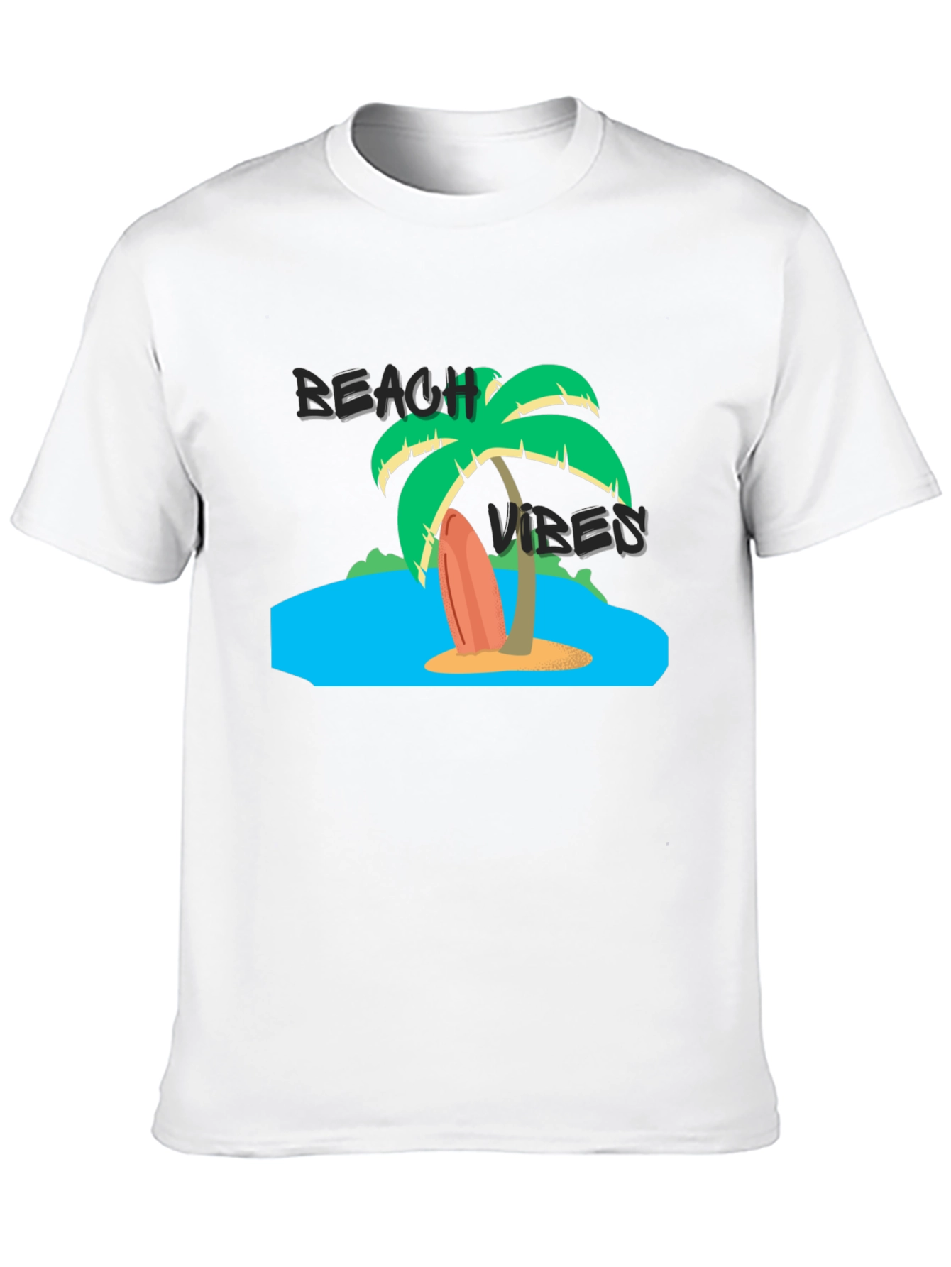 Black Beach Vibes Graphic Black T-Shirt view 10