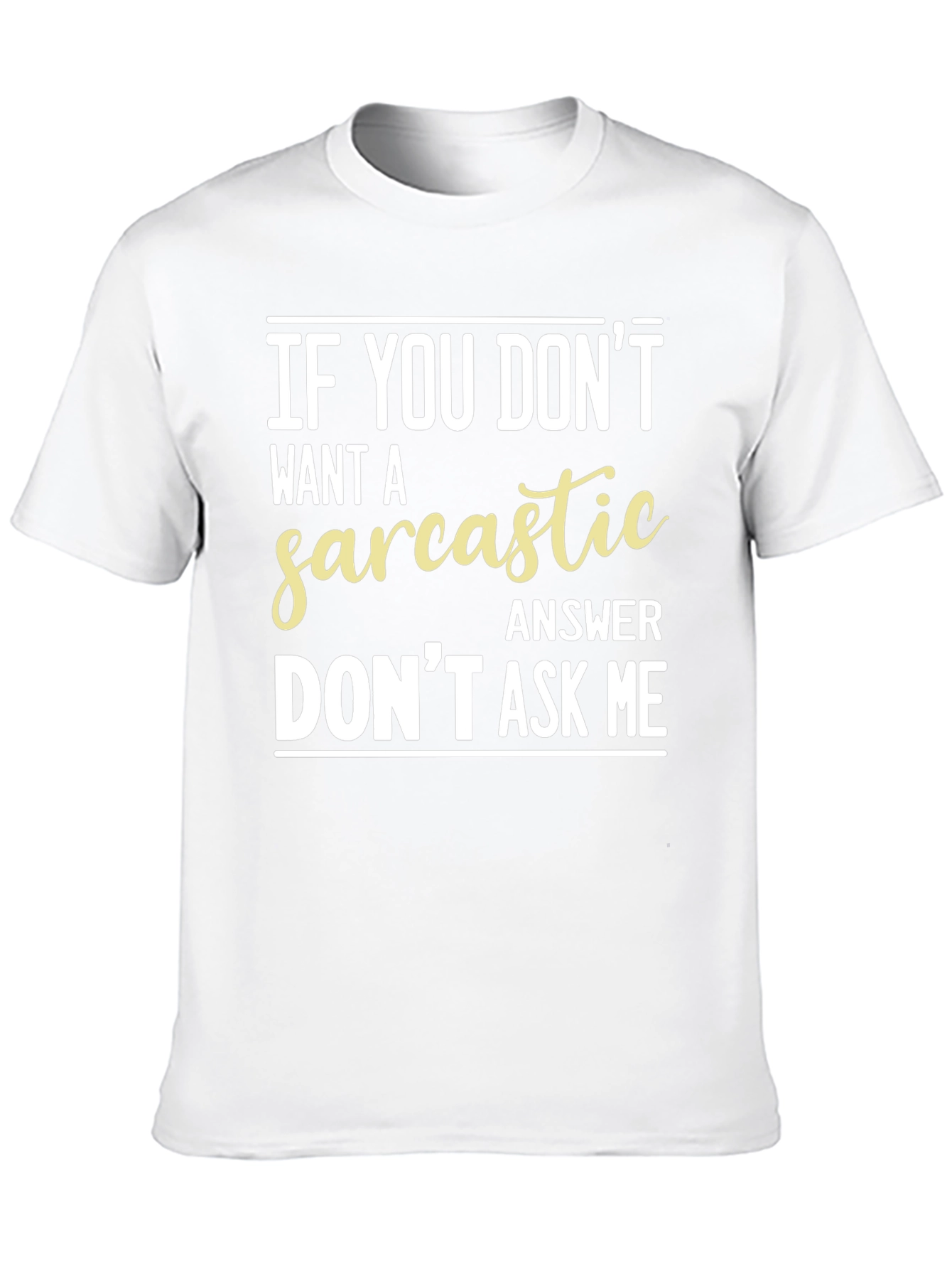 Black Sarcastic Answer Graphic T-Shirt - Funny Tee view 10
